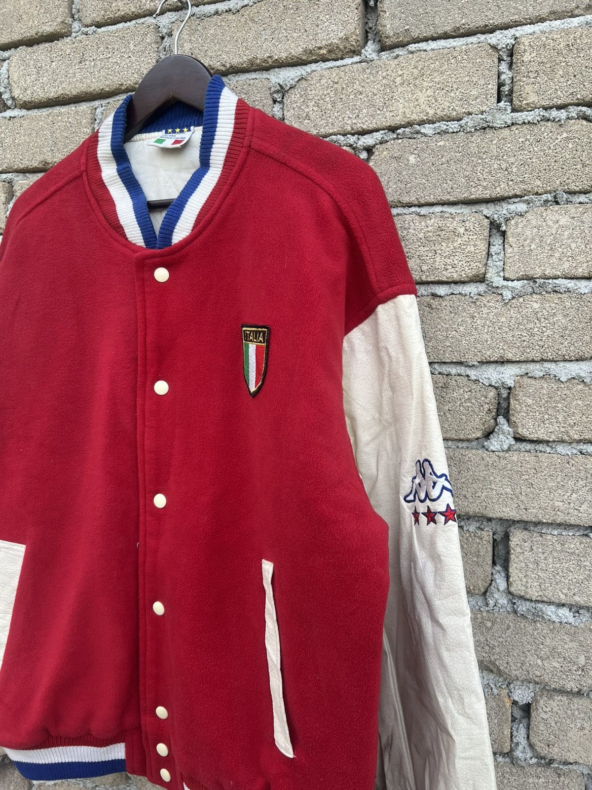 Vintage Vintage Kappa Italia Wool Leather Varsity Size US XL / EU 56 / 4 - 7 Thumbnail