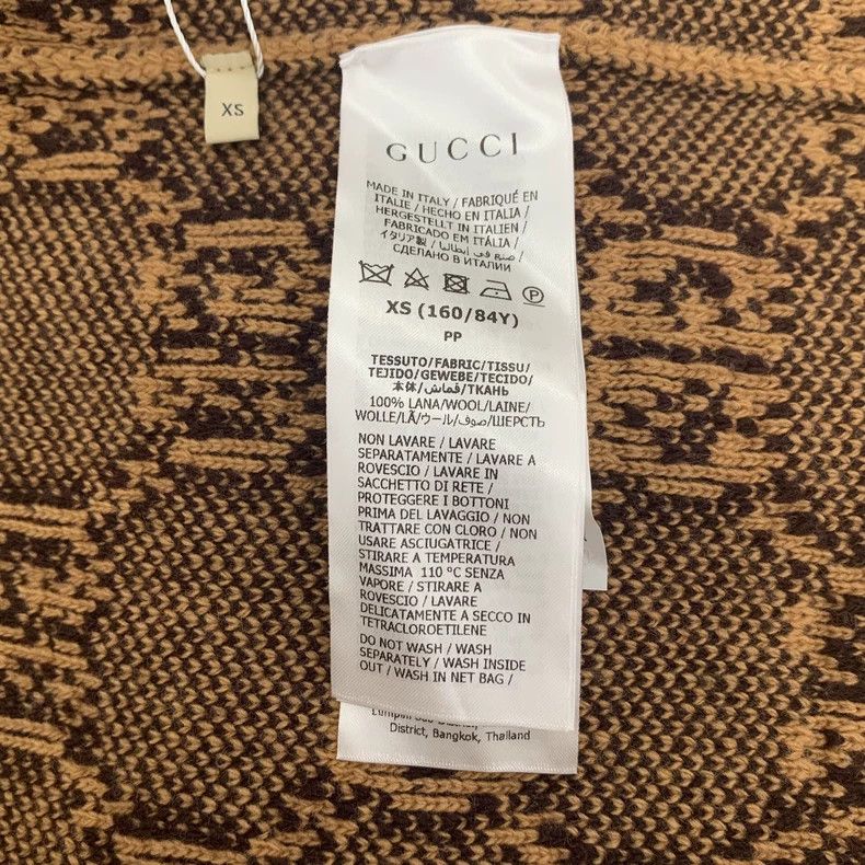 Gucci GucciBrown logo jacquad full-print wool single-breasted gol Size XS / US 0-2 / IT 36-38 - 7 Thumbnail