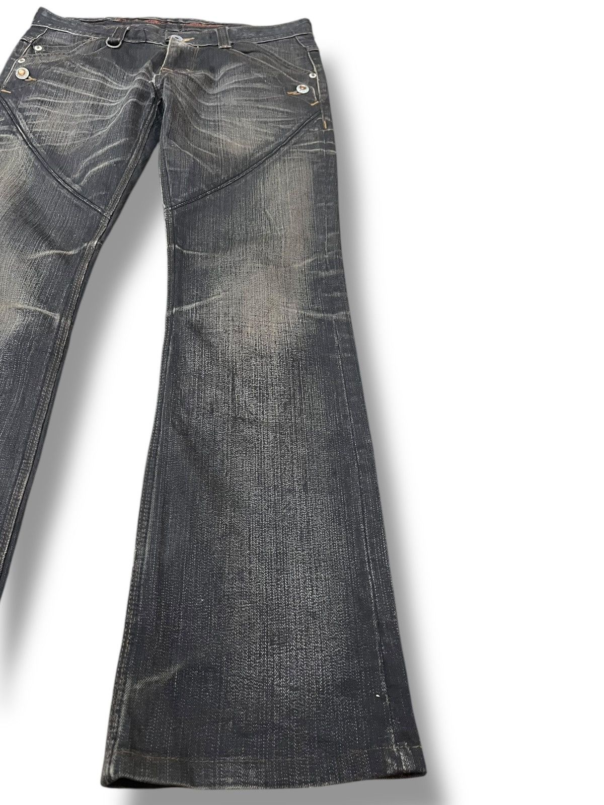 Le Grande Bleu (L.G.B.) Vintage Nicole Club For Men Flare Seditionaries Punk Denim Size US 32 / EU 48 - 6 Thumbnail