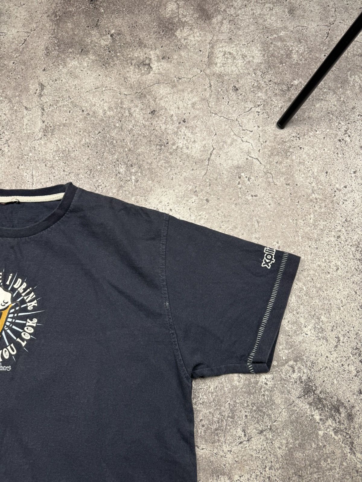 Japanese Brand Vintage Fishbone Suck my Dick Xplicit drink Y2K Beer t-shirt Size US M / EU 48-50 / 2 - 5 Thumbnail