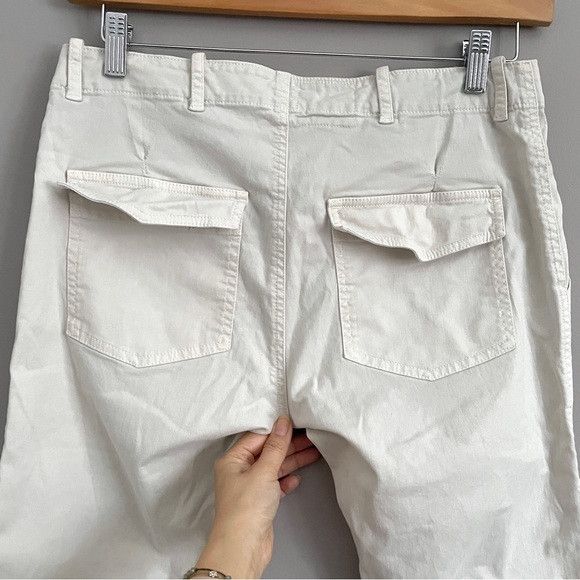 Nili Lotan Nili Lotan Cropped Military Pants in Eggshell - 6 🇺🇸 Size 28" / US 6 / IT 42 - 9 Thumbnail