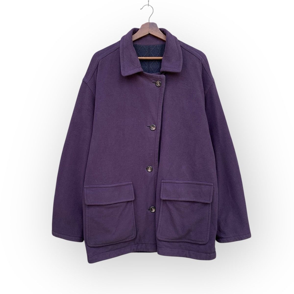 Christian Dior Monsieur VINTAGE CHRISTIAN DIOR MONSIEUR REVERSIBLE WOOL KNIT JACKET Size US XL / EU 56 / 4 - 2 Thumbnail