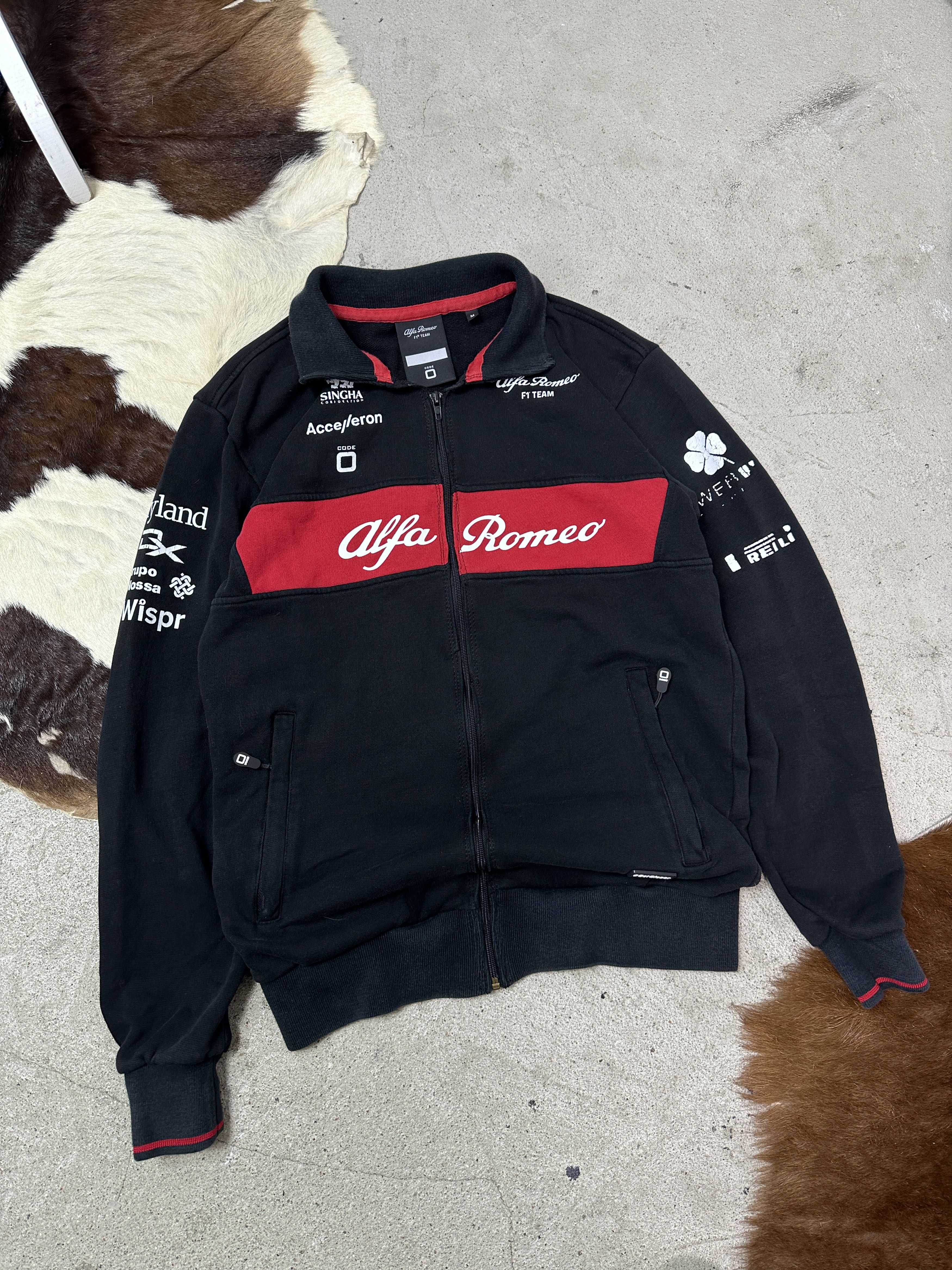 Vintage Vintage Moto Sporty Alfa Romeo F1 Racing Zip Hoodie Y2K Size US M / EU 48-50 / 2 - 2 Thumbnail