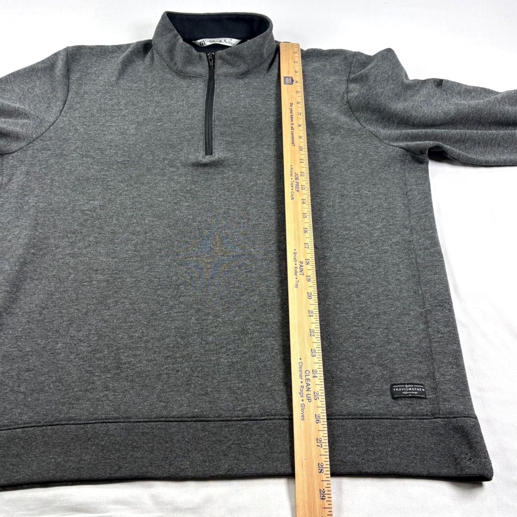 TravisMathew Travis Mathew Shirt Mens 2XL Gray 1/4 Zip Golf Pullover Stretch Casual Size US XXL / EU 58 / 5 - 6 Thumbnail