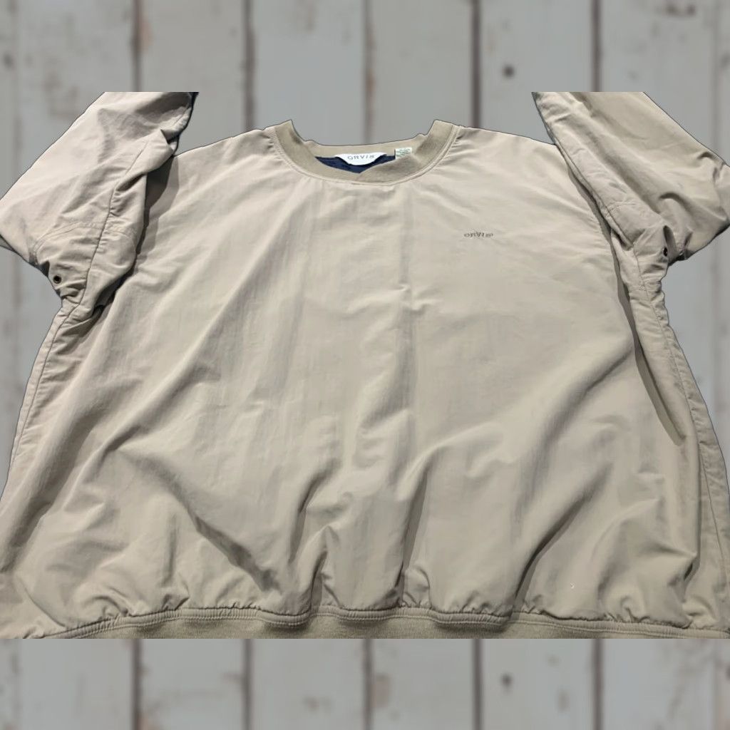 Orvis VINTAGE Orvis Mens Pullover 2XL Windbreaker Softshell Long Sleeve Casual Golf Blue Khaki Size US XXL / EU 58 / 5 - 1 Thumbnail