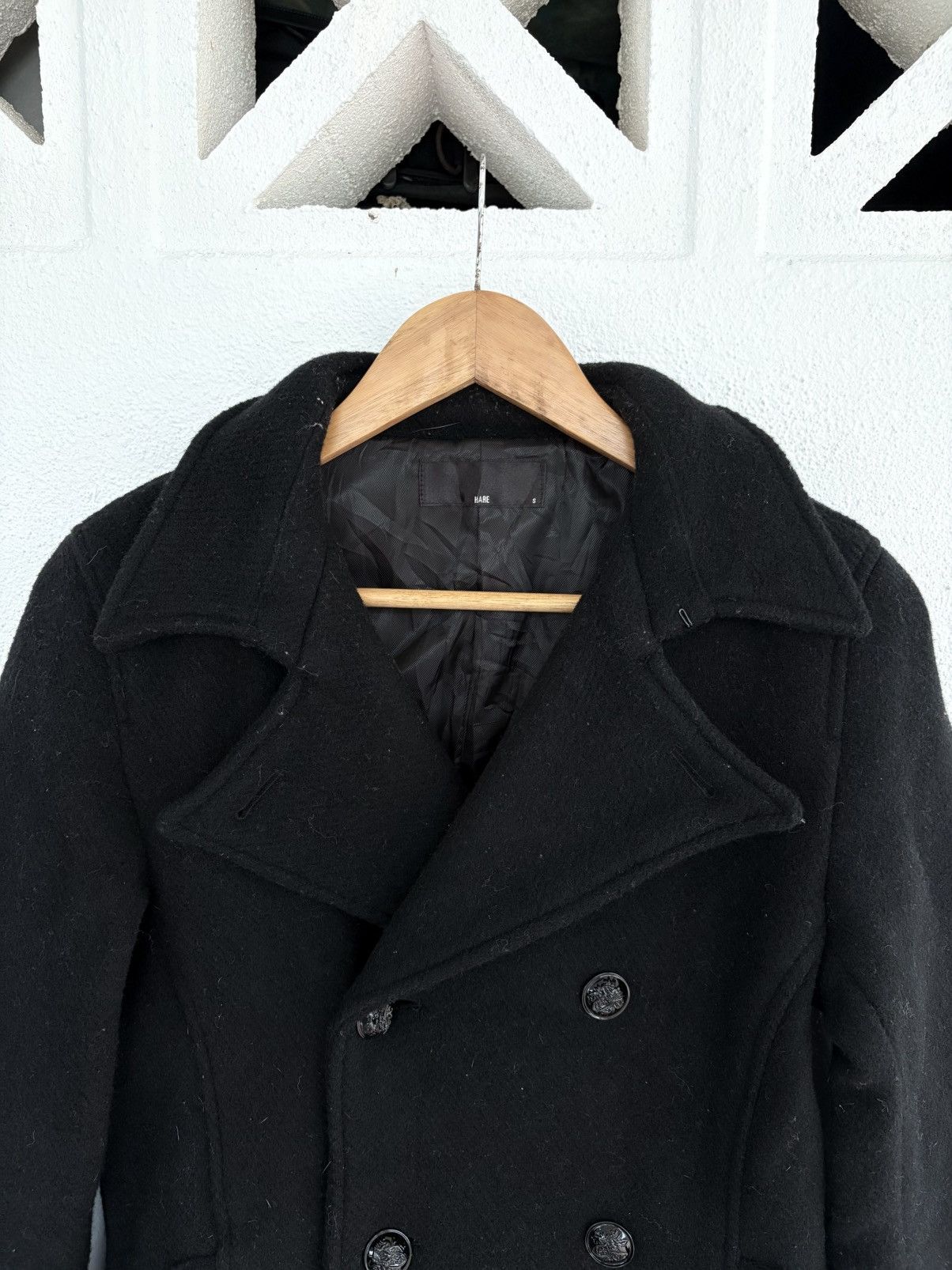 HARE Designer HARE Double Breasted Peacoat Wool Jacket Size US S / EU 44-46 / 1 - 2 Thumbnail