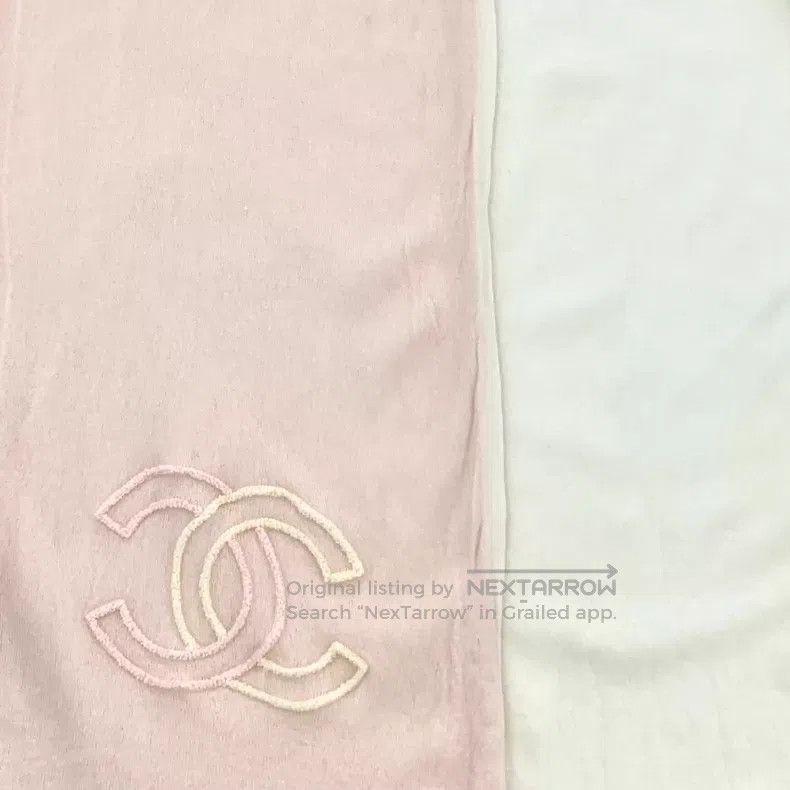 Chanel Chanel Light pink double C embroidered cashmere scarf Size ONE SIZE - 7 Thumbnail