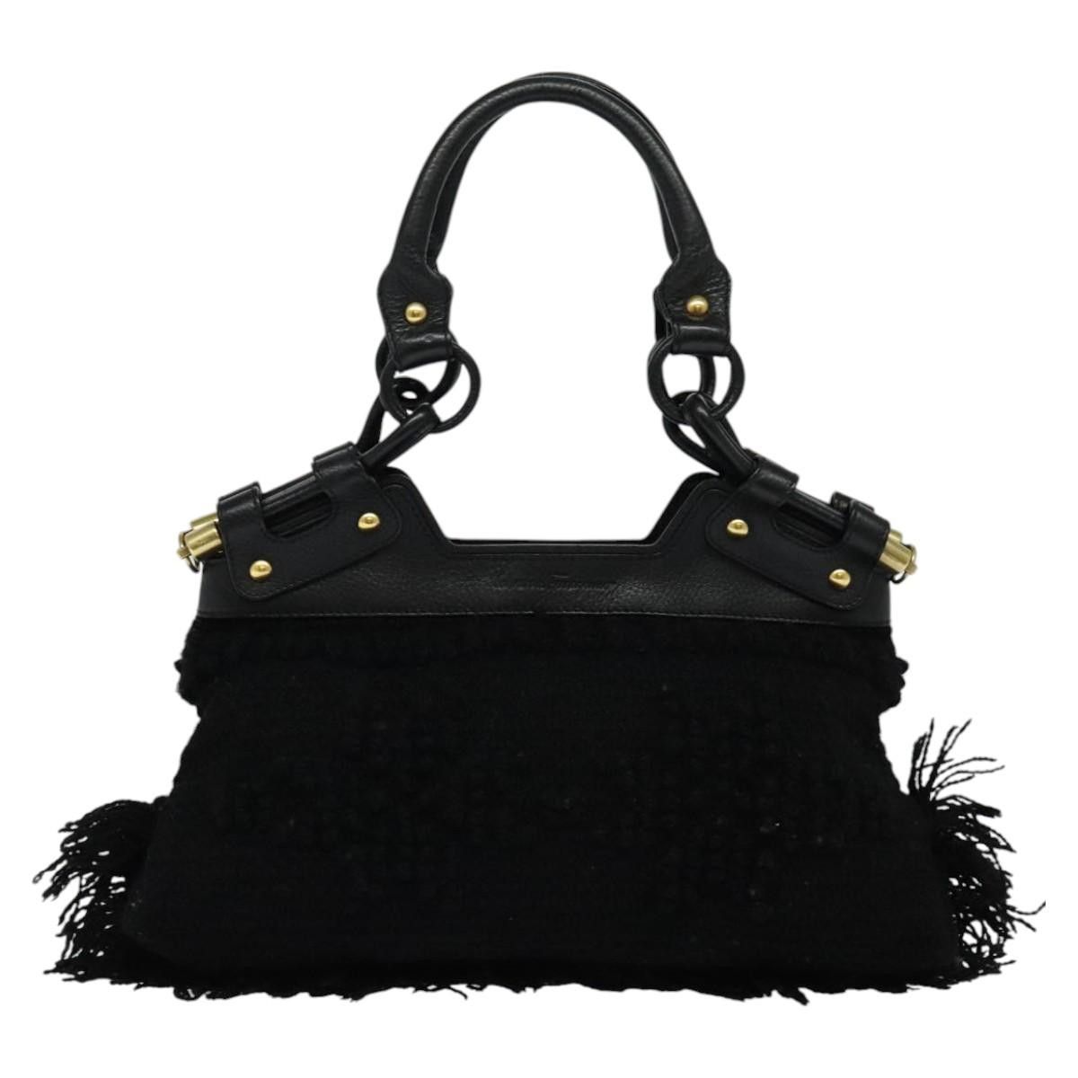 Black Wool Handbag (Pre-Owned)