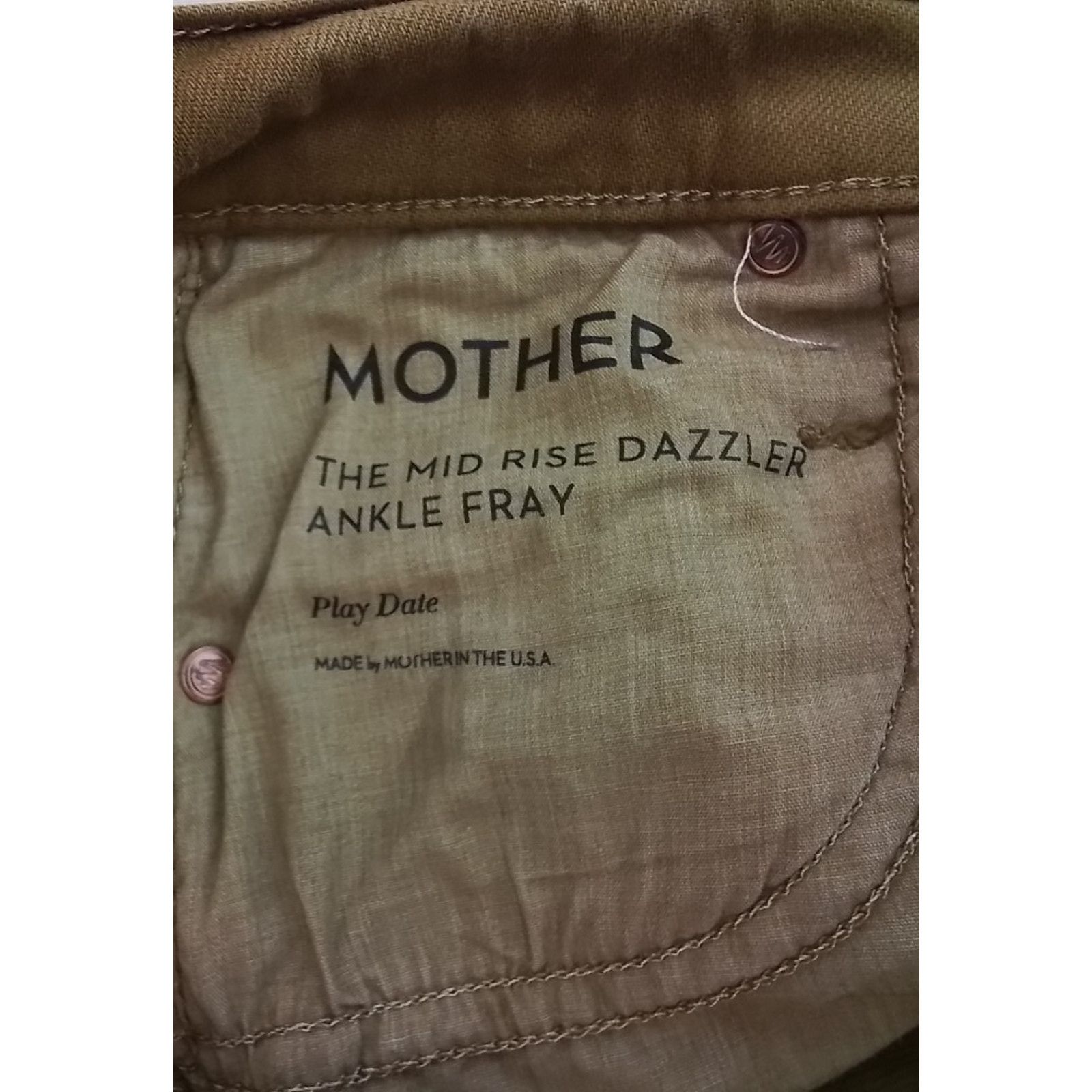 MOTHER Mother The Mid Rise Dazzler Jeans Women's 24 Brown Ankle Size 24" / US 00 / IT 34 - 10 Thumbnail
