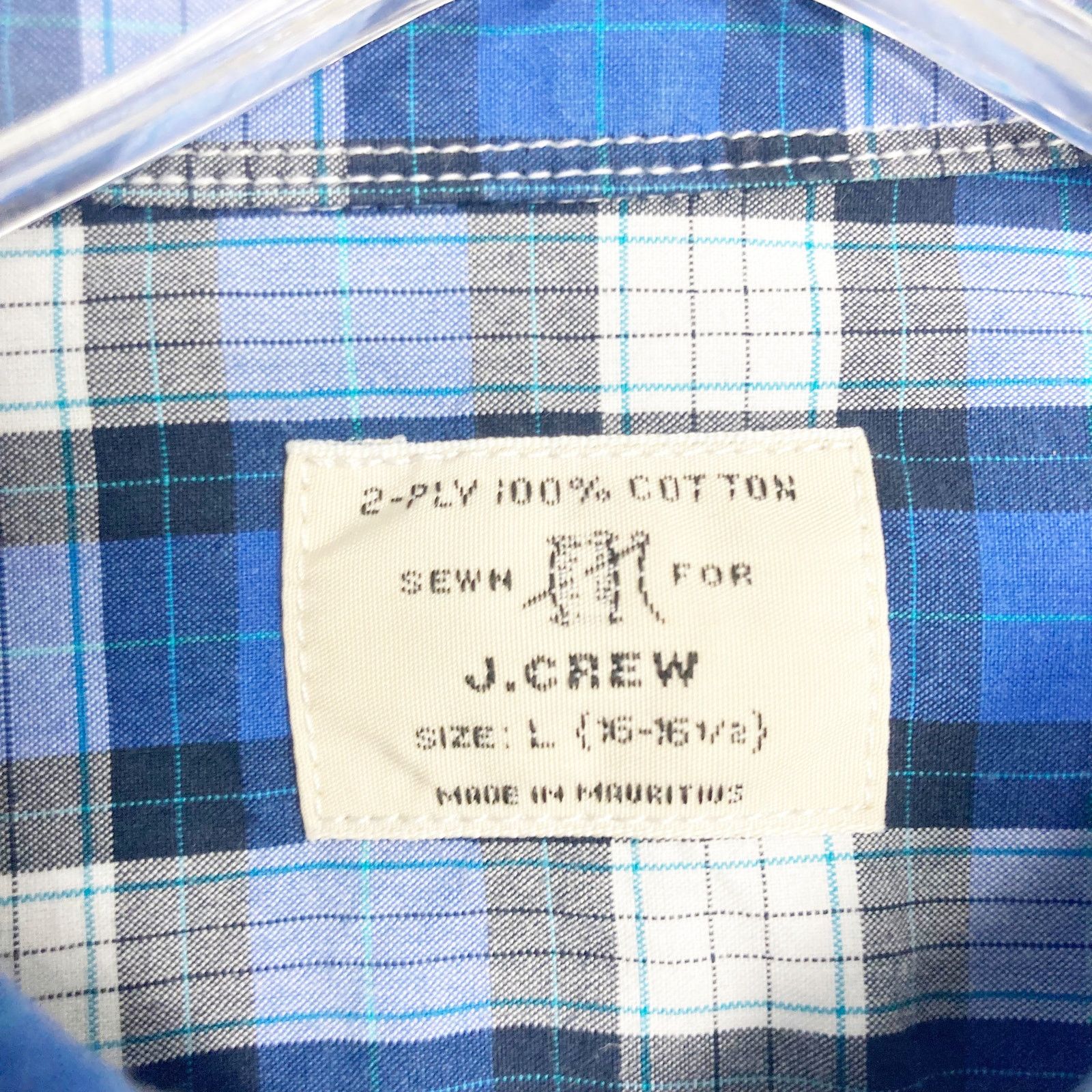 J.Crew J. Crew Blue Black Plaid Long Sleeve Button Down Sz L Size US L / EU 52-54 / 3 - 2 Thumbnail