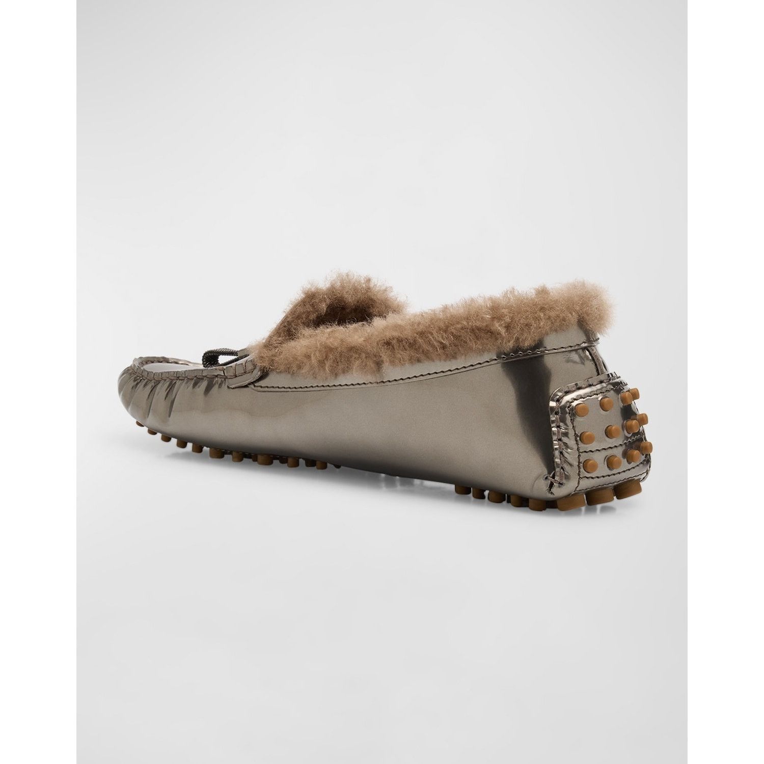 Brunello Cucinelli Brunello Cucinelli Monili Metallic Shearling Fur Loafers Size US 8 / IT 38 - 5 Thumbnail