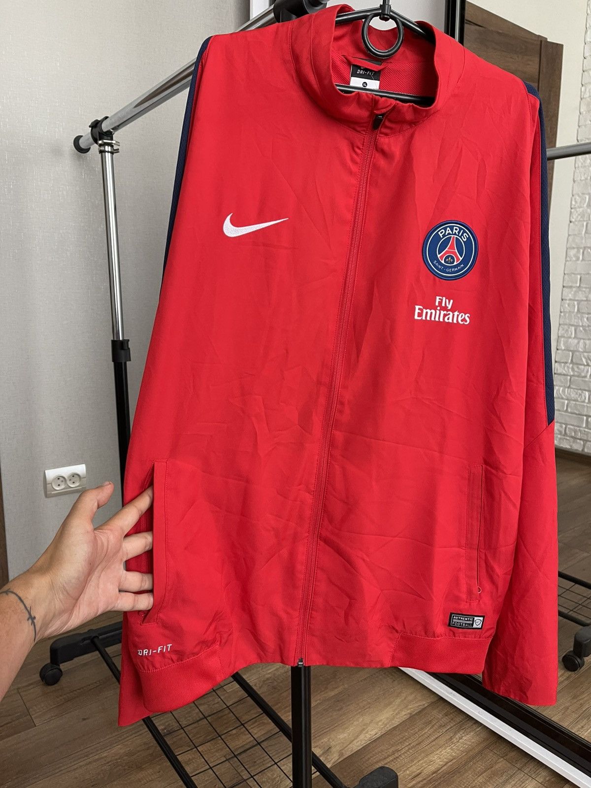 Nike Nike Paris Saint Germain PSG Soccer Track Jacket Size US XL / EU 56 / 4 - 8 Thumbnail