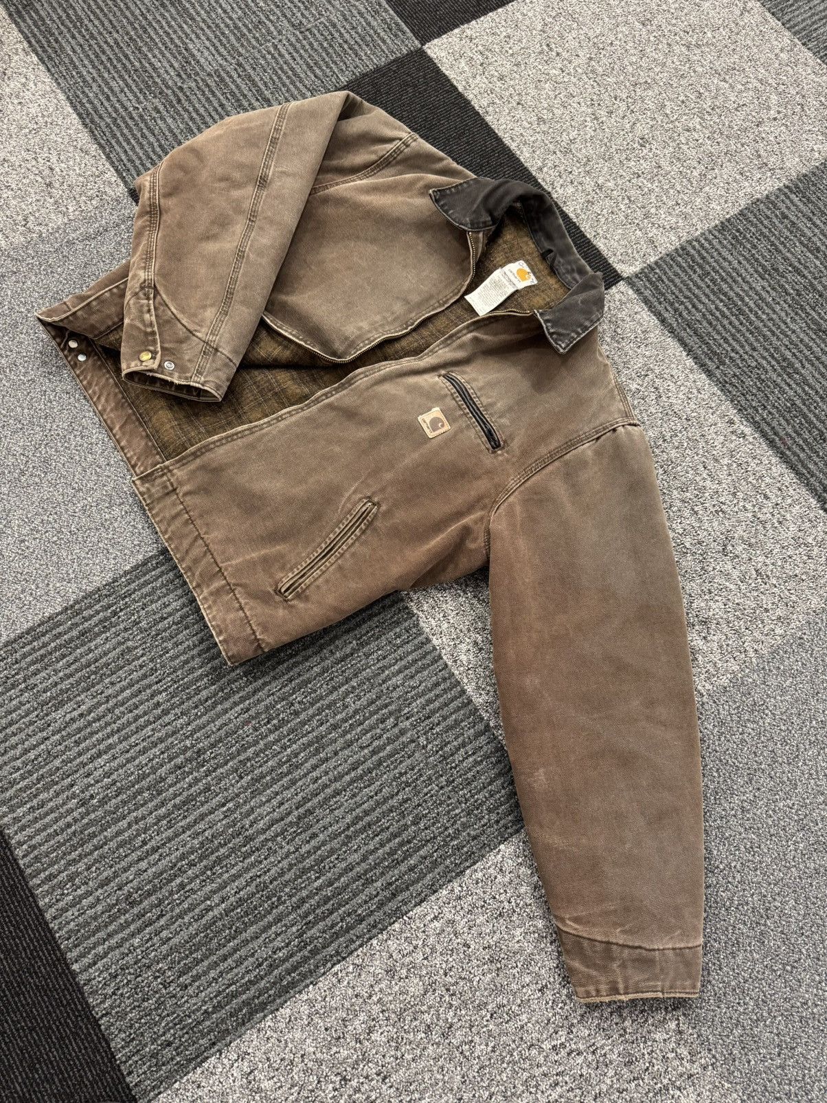 Carhartt Carhartt Detroit Jacket J97 CHT usa vintage og workwear Size US L / EU 52-54 / 3 - 3 Thumbnail