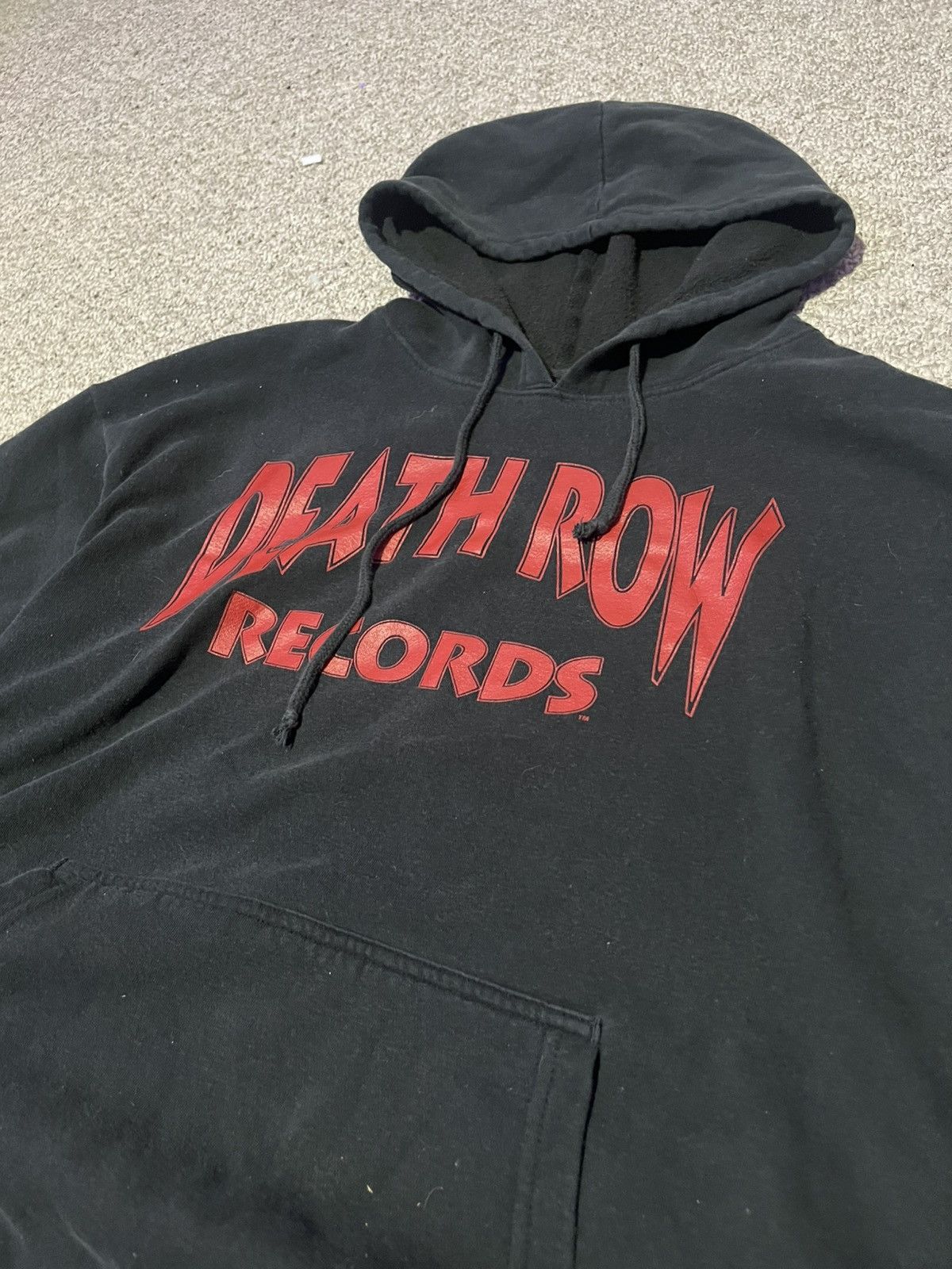 Rap Tees × Vintage Vintage Death Row Records Faded Black Hoodie Size US L / EU 52-54 / 3 - 2 Thumbnail