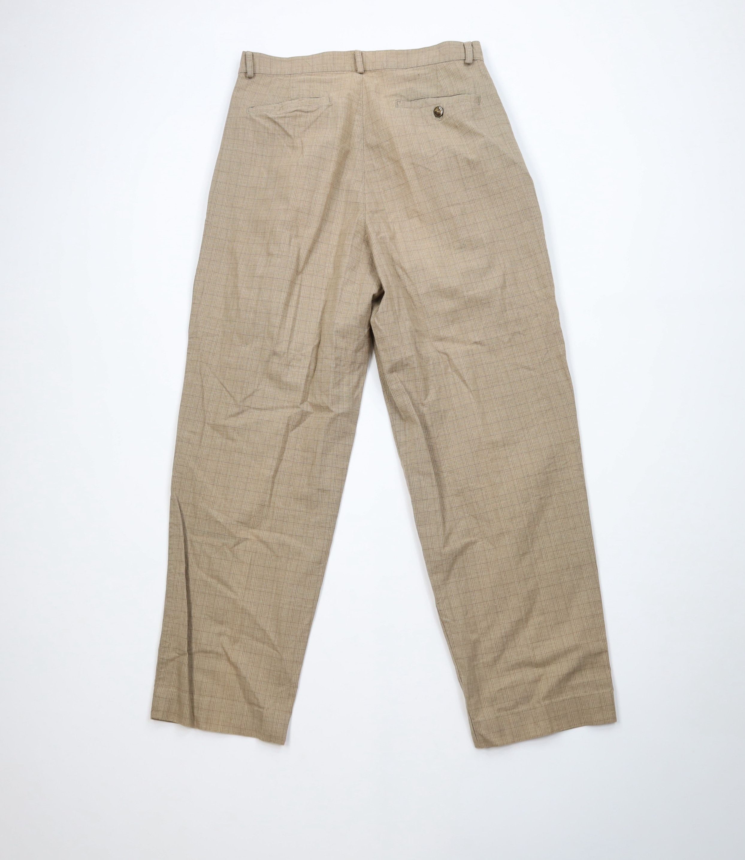 Gap Vintage 90s Gap Pleated Tapered Leg Chino Pants Plaid USA Size US 31 - 8 Thumbnail