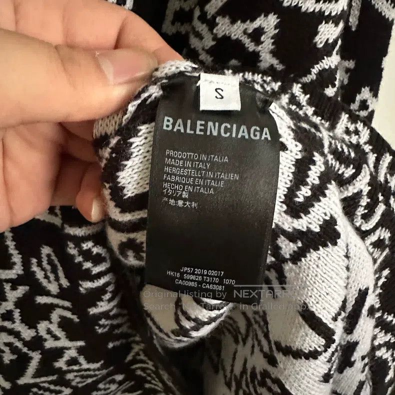 Balenciaga Balenciaga Black Barrage Knitted Sweater Size US S / EU 44-46 / 1 - 6 Thumbnail