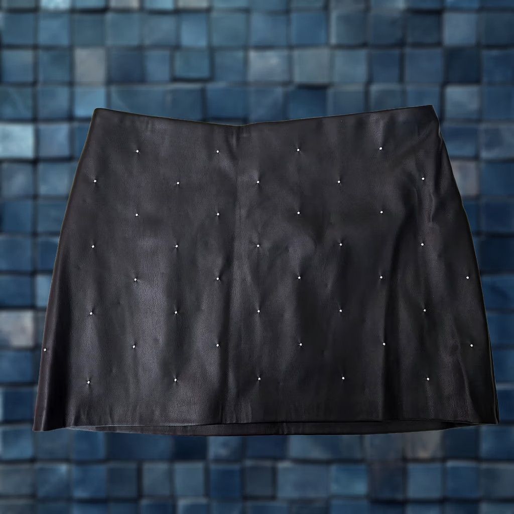 House of Harlow VINTAGE? No. House Of Harlow 1960 Studded Vegan Leather Mini Skirt Women's Size M NEW Size 32" / US 10 / IT 46 - 1 Thumbnail