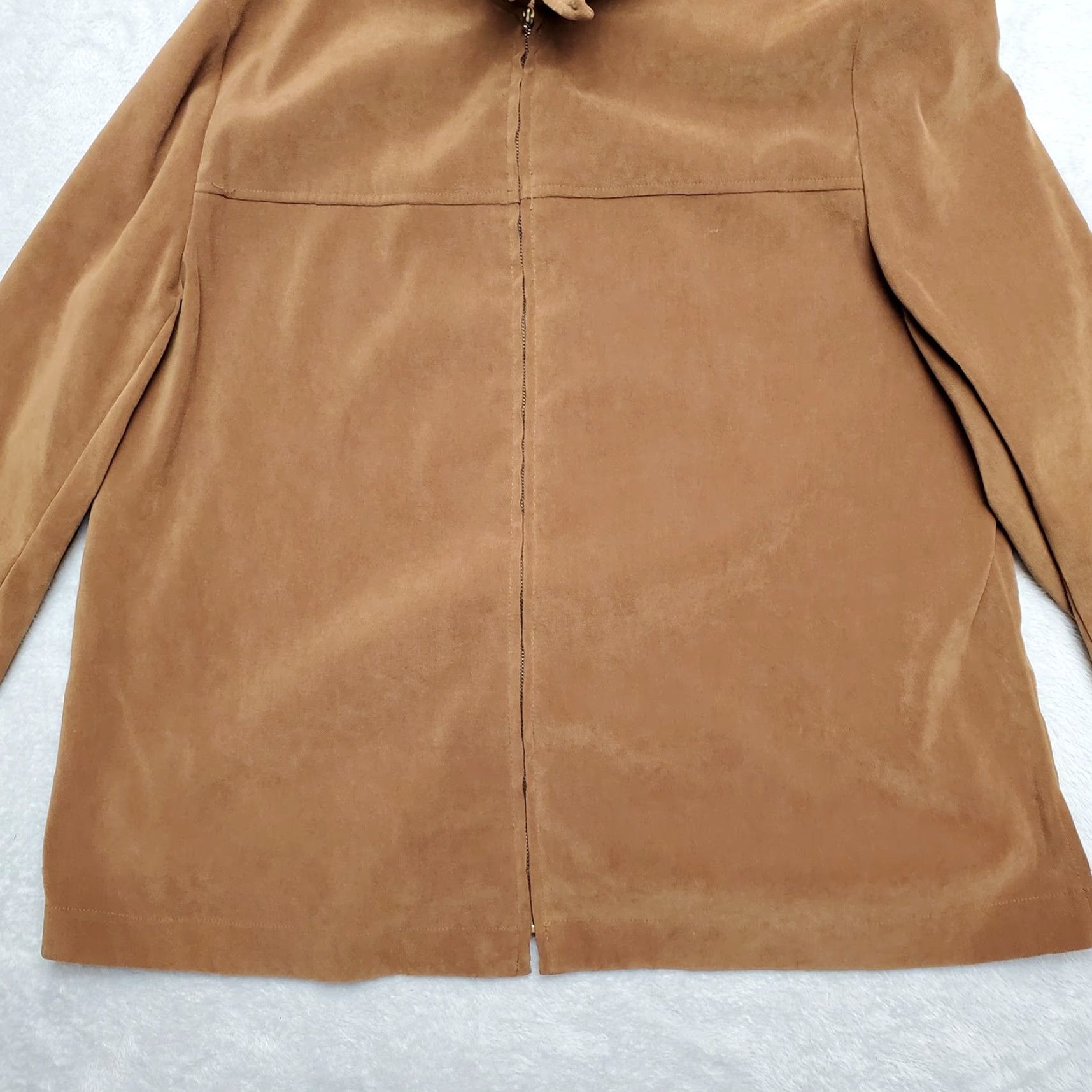 Vintage VINTAGE Notations Jacket Womens XL Brown Full Zip Stretch Blend Casual Vintage Size XL / US 12-14 / IT 48-50 - 3 Thumbnail