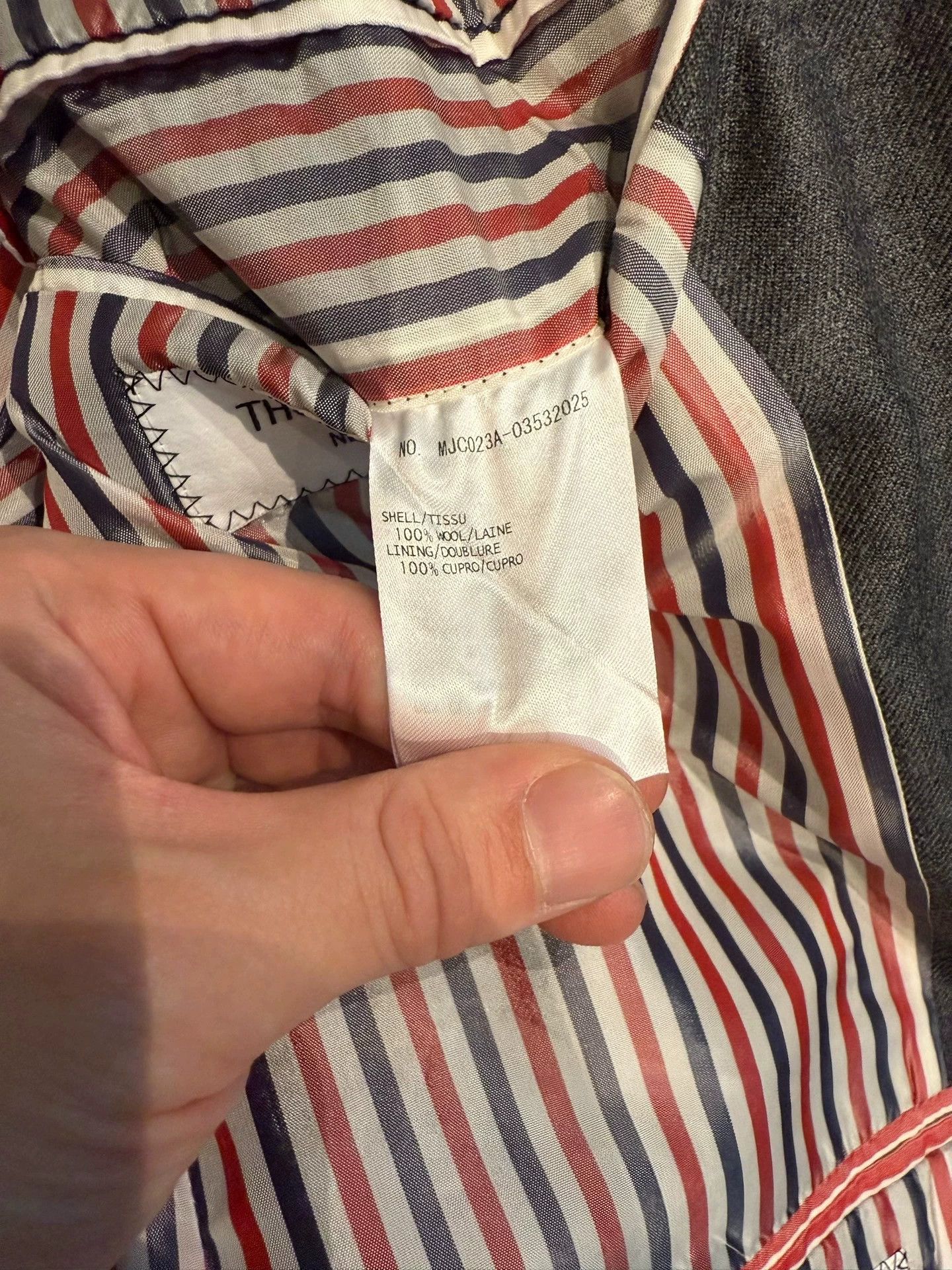 Thom Browne Thom Browne Rare Charcoal 3-Color Back Stripe Slim Suit Size US L / EU 52-54 / 3 - 6 Thumbnail