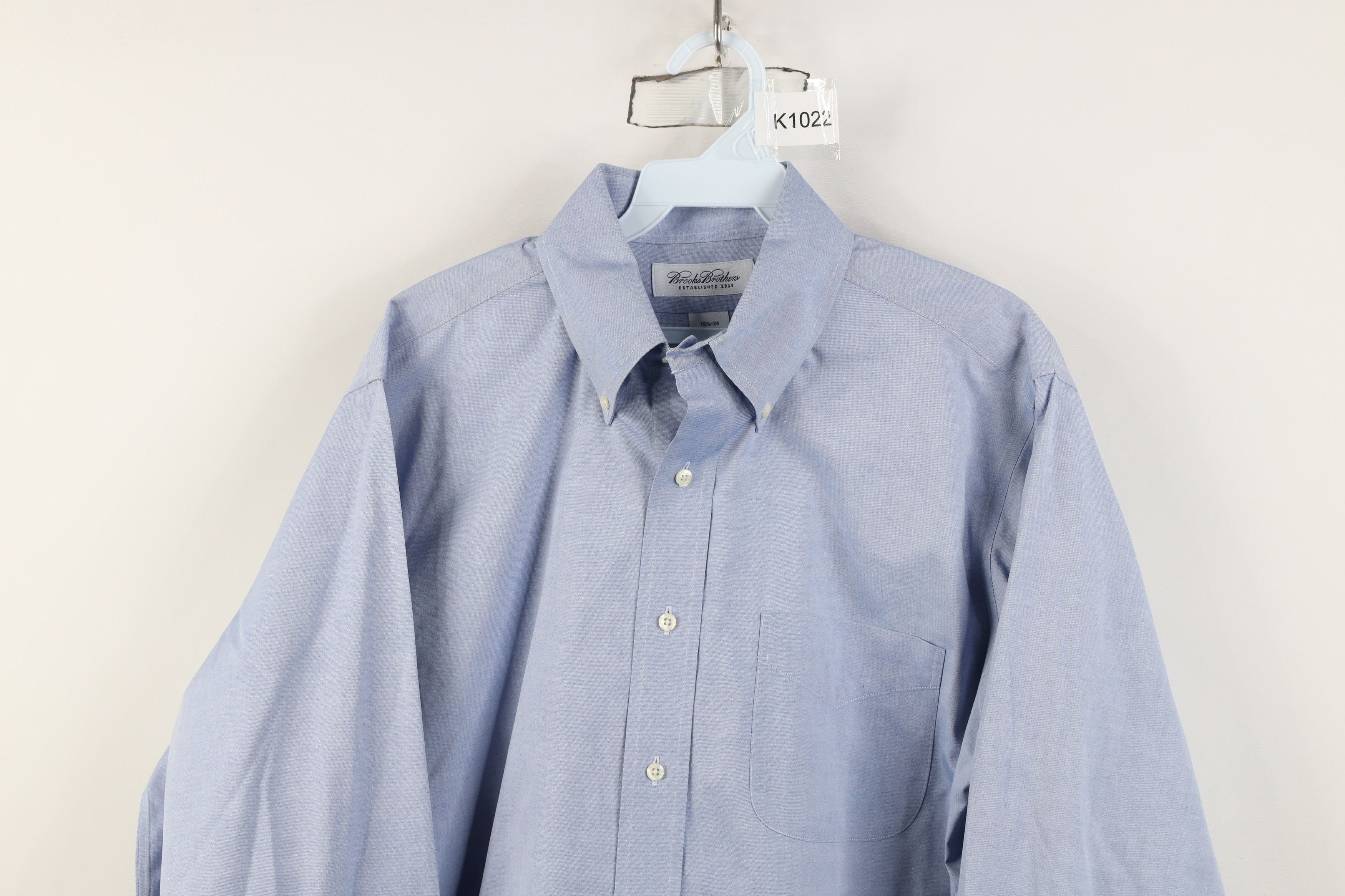 Brooks Brothers Vintage 90s Brooks Brothers Button Down Shirt OCBD Blue Size US M / EU 48-50 / 2 - 2 Thumbnail