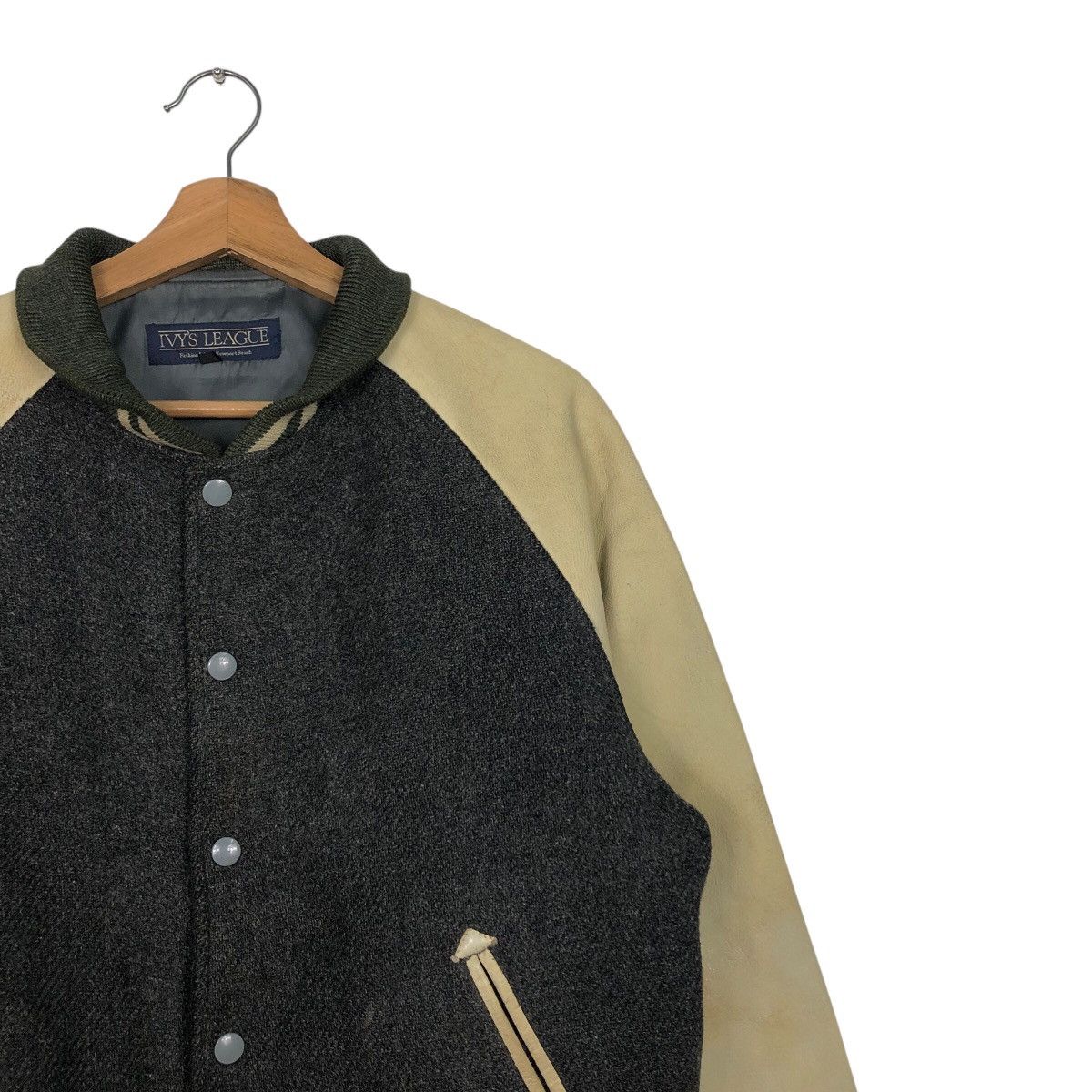 Japanese Brand 📌Vintage Bomber Leather Jacket Ivy's League Issey Miyake Size US L / EU 52-54 / 3 - 7 Thumbnail