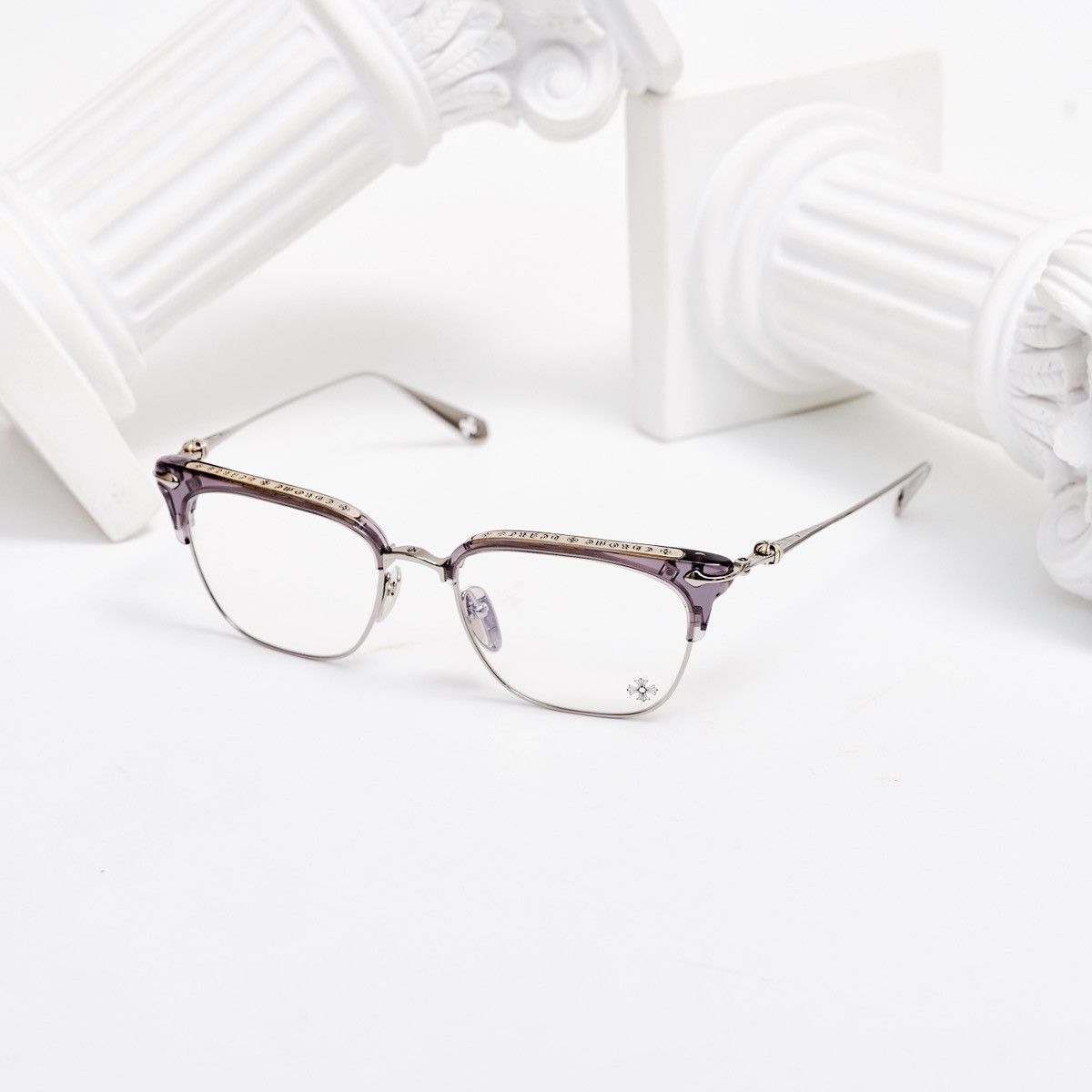 Chrome Hearts CHROME HEARTS SLUNTRADICTION (54) FLINT/GUNMETAL GLASSES Size ONE SIZE - 1 Thumbnail