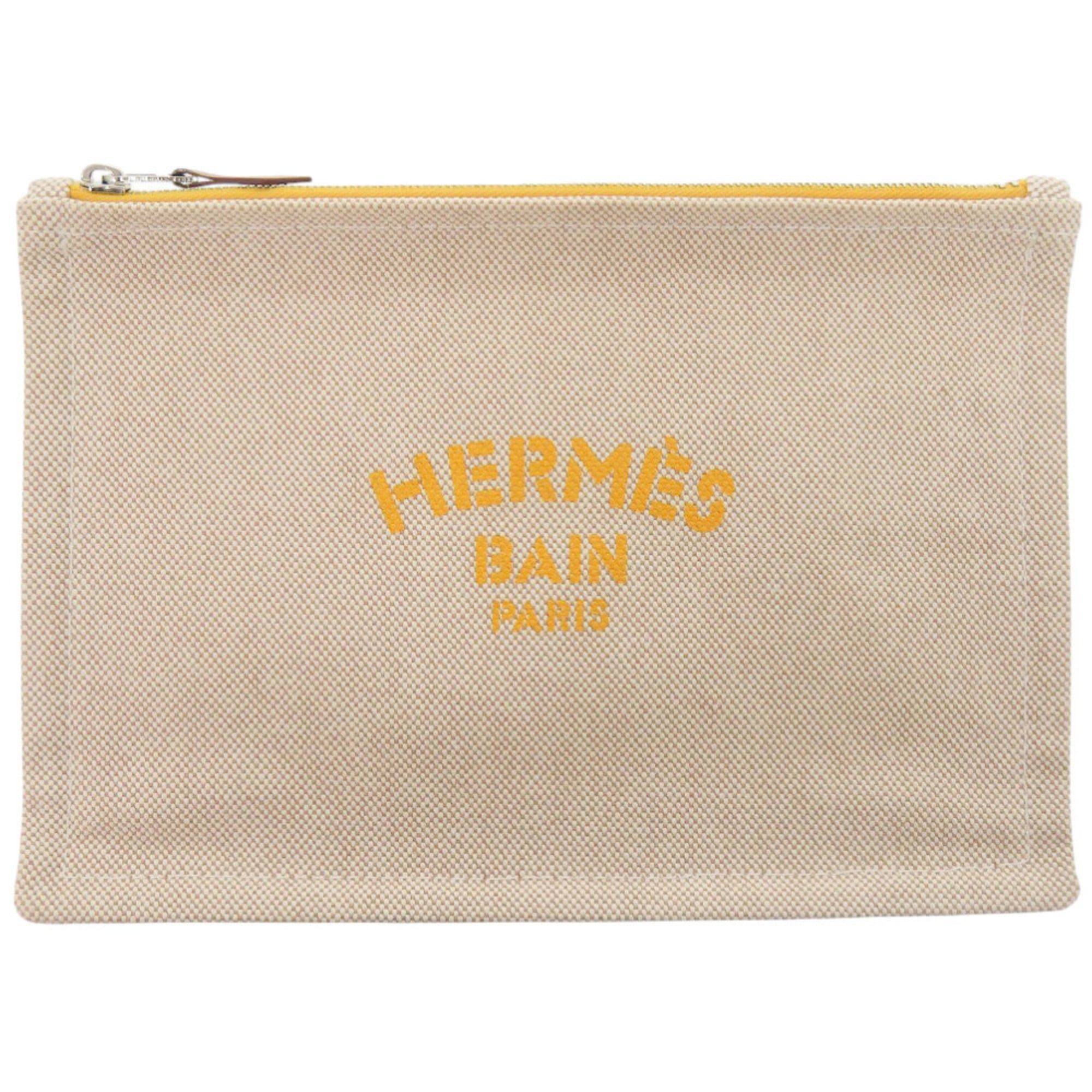 Hermes Hermes Like new Hermès New Yachting PM cotton beige pouch 0158 Size ONE SIZE - 1 Thumbnail