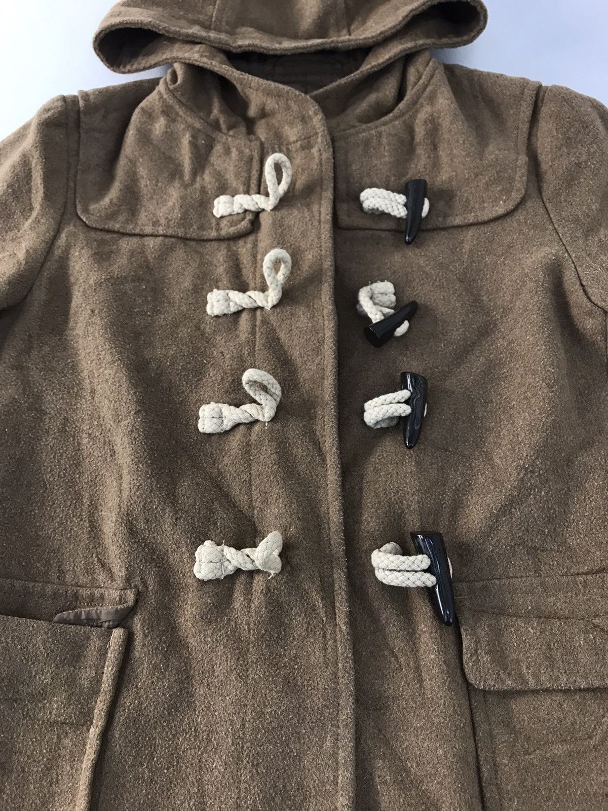 Designer × Vintage 90s Japanese Brand Duffel Hooded Jacket Double Pocket Size L / US 10 / IT 46 - 3 Thumbnail