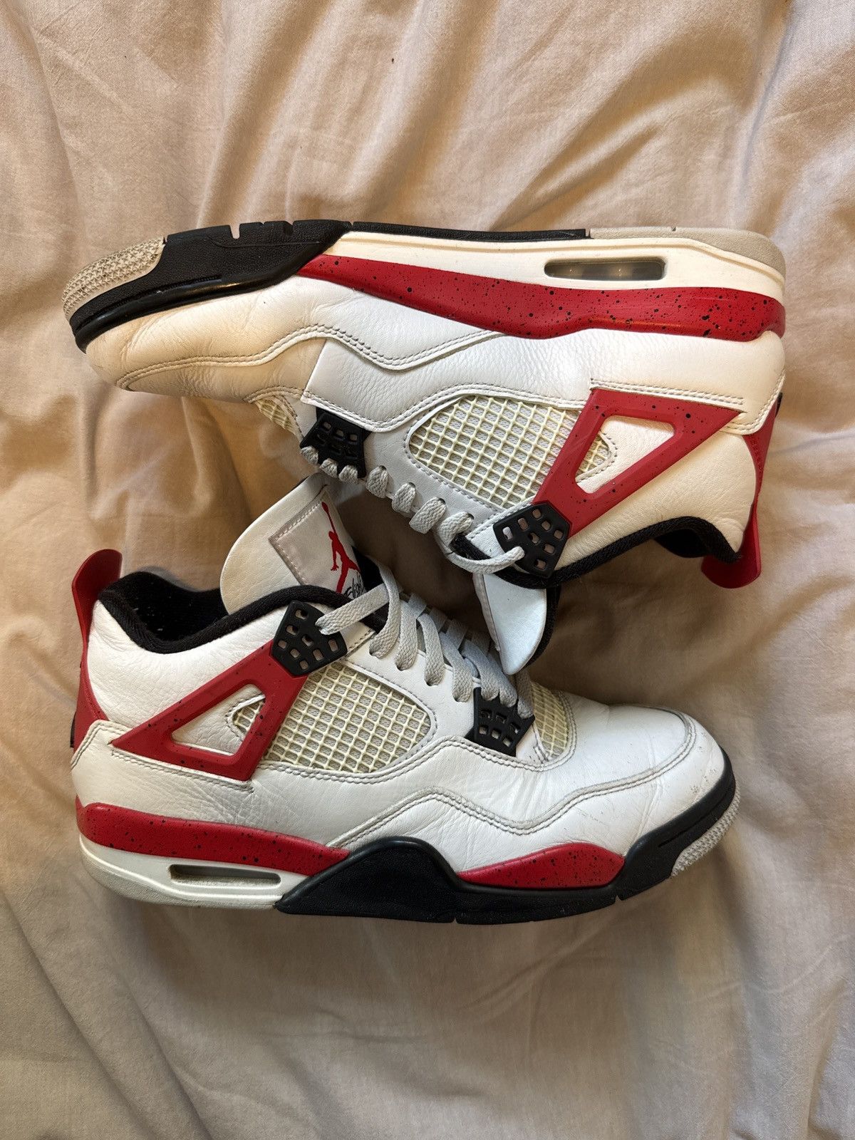 Jordan Brand Jordan 4 Retro Red Cement Size US 9.5 / EU 42-43 - 3 Thumbnail
