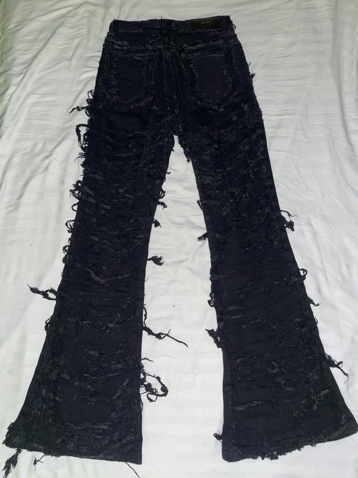 Destroy Lonely Corporate World Distressed Crest Flared Denim Size US 28 / EU 44 - 3 Thumbnail