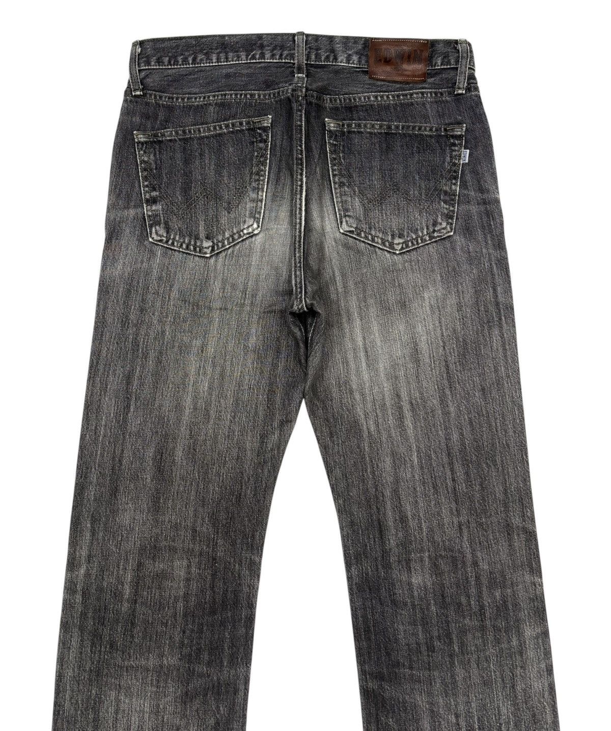 Hysteric Glamour Edwin Faded Black Loose Fit Distressed Denim Jeans Size US 33 - 8 Thumbnail