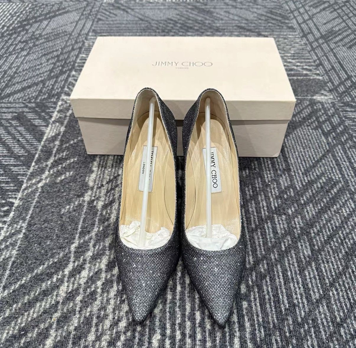 Jimmy Choo Jimmy Choo Silver Embellished High Heels J42 Size US 6.5 / IT 36.5 - 2 Thumbnail