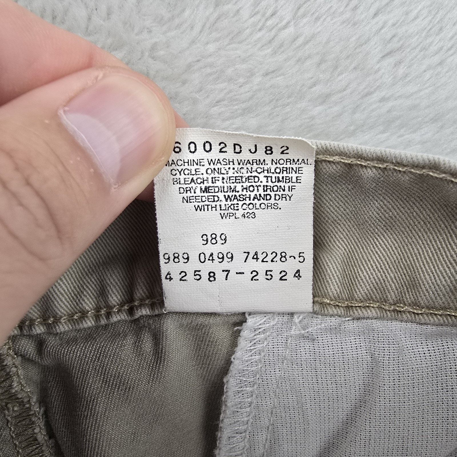 Levi's Vintage Levis L2 Khaki Pants Mens 38x30 (Fits 38x27) Baggy Size US 38 / EU 54 - 6 Thumbnail
