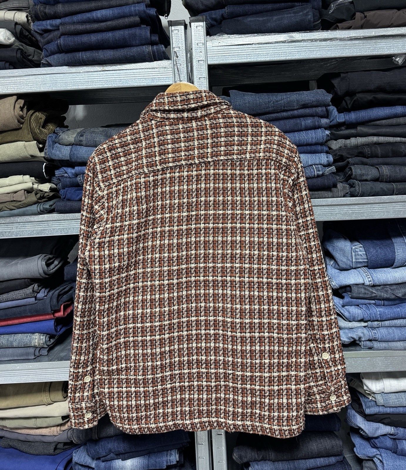 Folk Folk Arrow Overshirt Shacket Chore Jacket Thick Knit Wool Size US M / EU 48-50 / 2 - 5 Thumbnail
