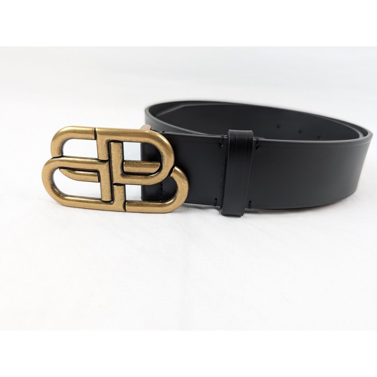 Balenciaga o1rshd1 Size: 85 / BB Extra Large Belt in Black Size 32 - 2 Thumbnail