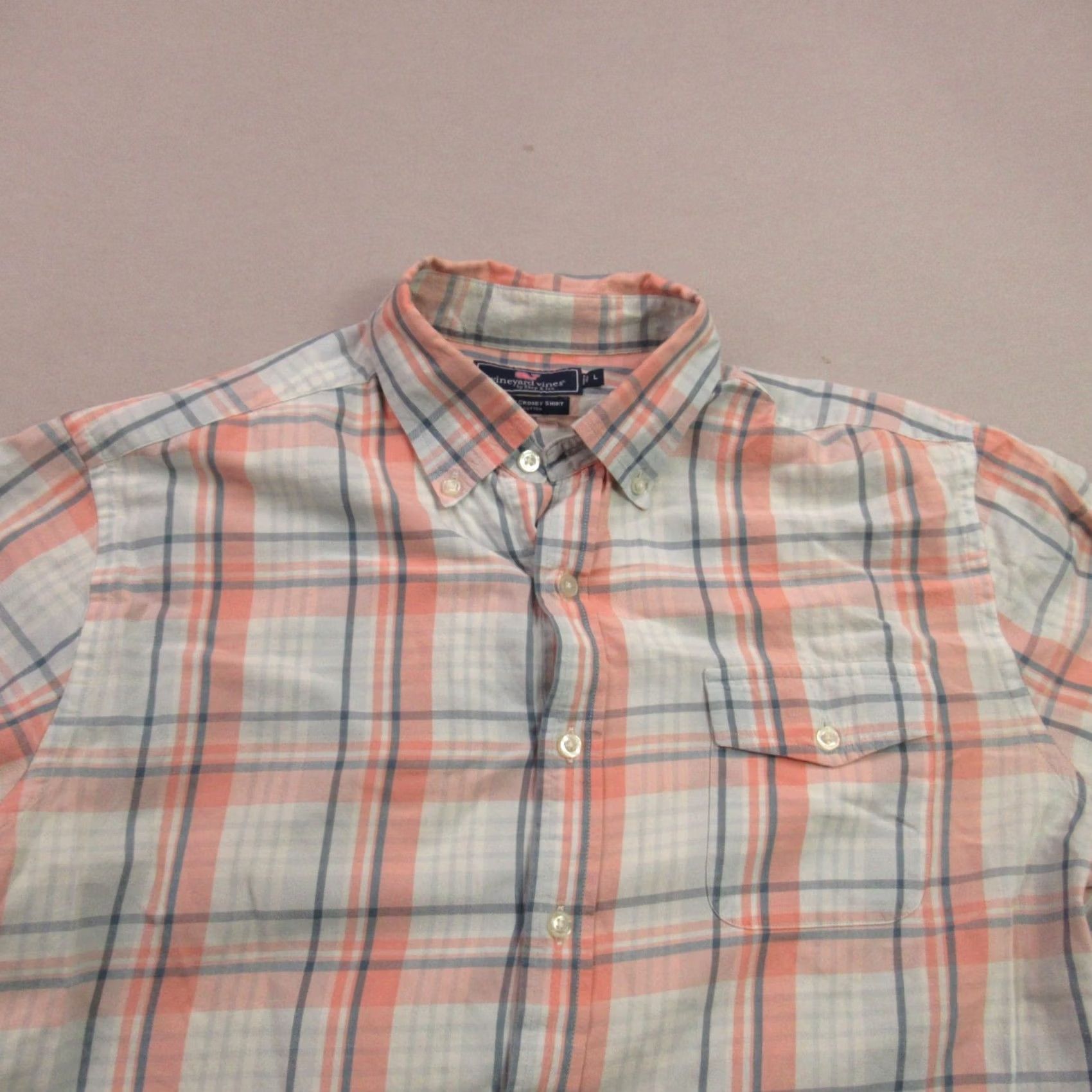 Vineyard Vines Vineyard Vines Shirt Mens Large Long Sleeve Button Front Plaid Slim Fit Size US L / EU 52-54 / 3 - 3 Thumbnail
