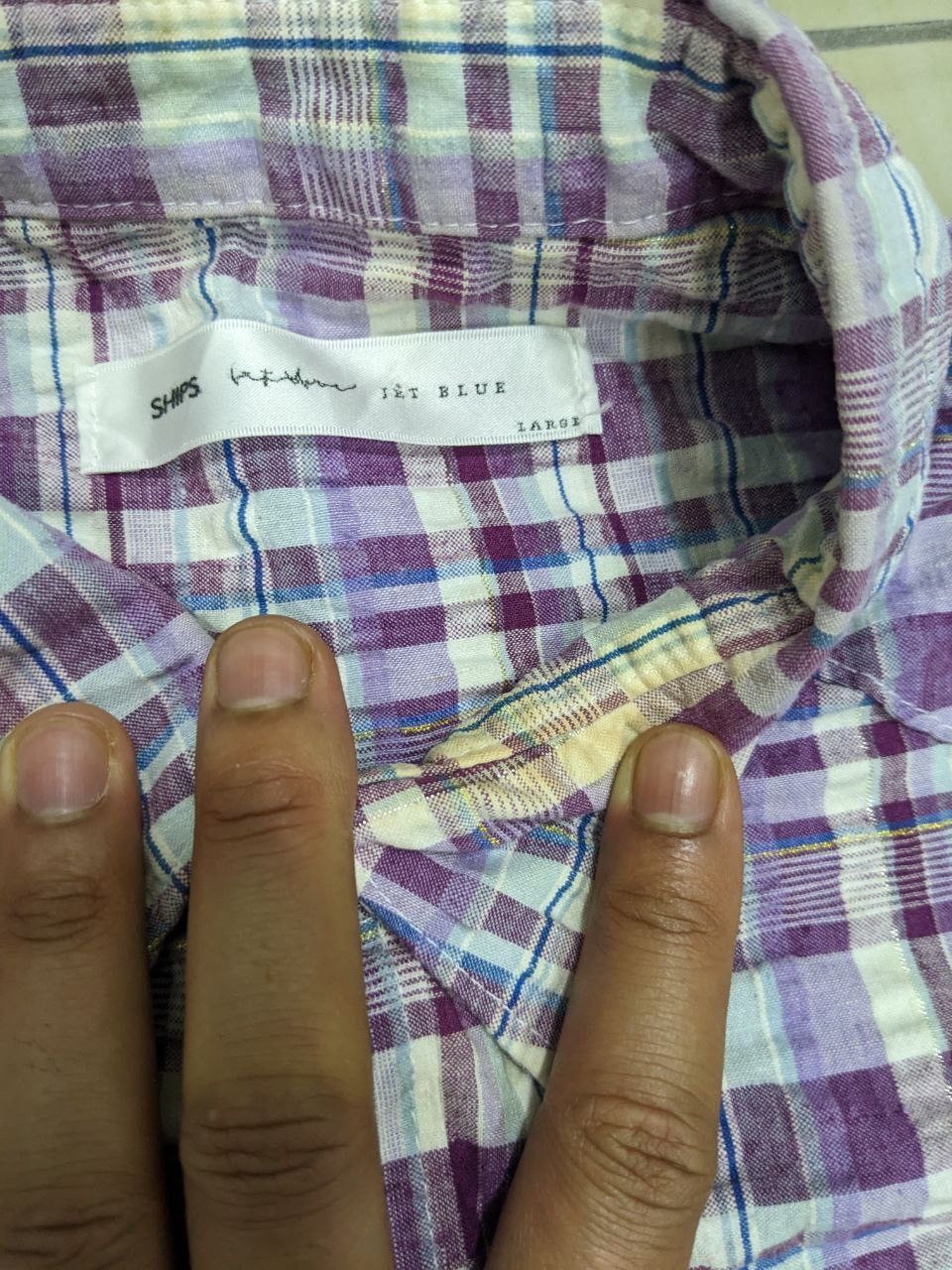 Ships Jet Blue SHIPS PEARL SNAP BUTTON SMILE POCKET PLAID WESTERN SHIRT Size US S / EU 44-46 / 1 - 6 Thumbnail