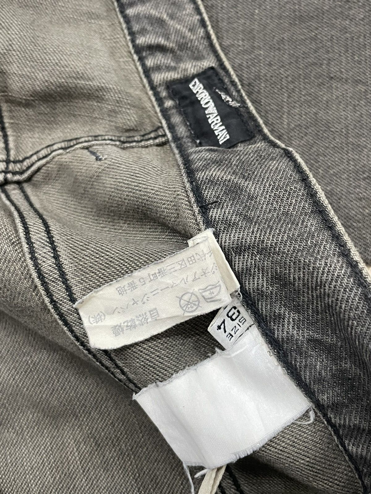 Emporio Armani Emperio Armani Distress Repaired Two Tone Denim Buttonfly Size US 35 - 17 Thumbnail