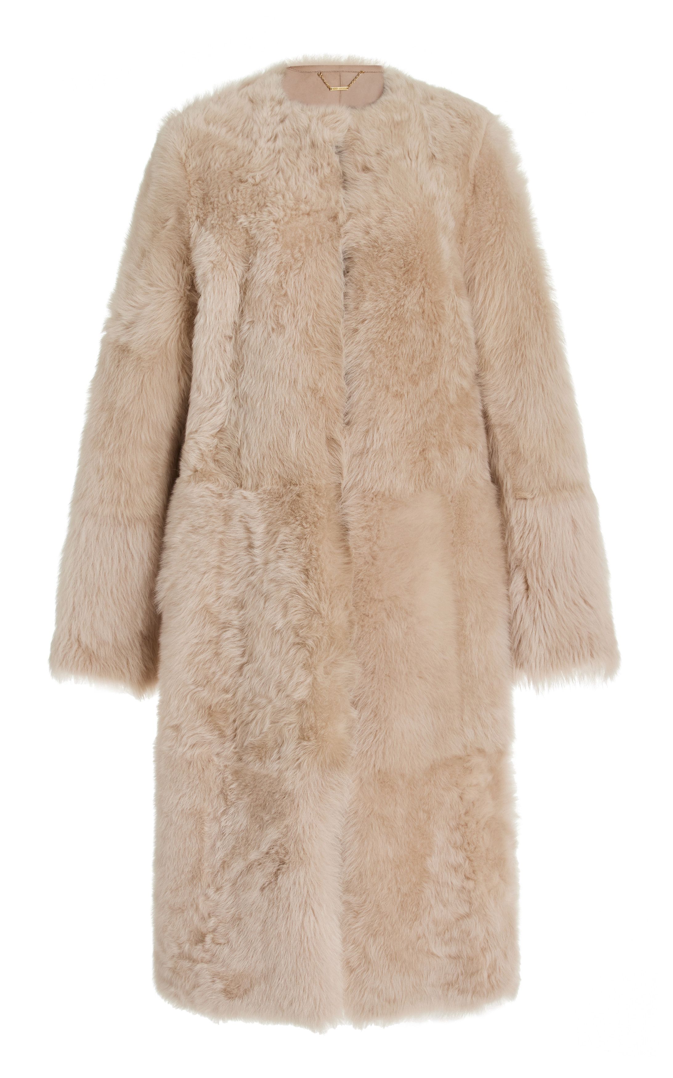 Zimmermann oc11z0325 Luminosity Shearling Coat in Light Beige Size L / US 10 / IT 46 - 1 Thumbnail