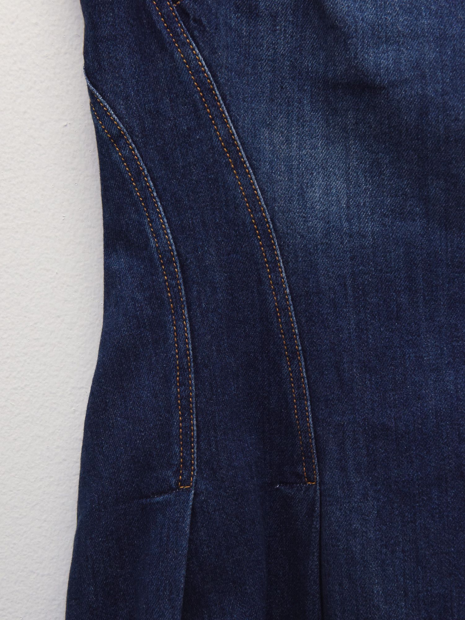 Alexander McQueen ALEXANDER MCQUEEN Flared Denim Mini Dress Size S / US 4 / IT 40 - 5 Thumbnail