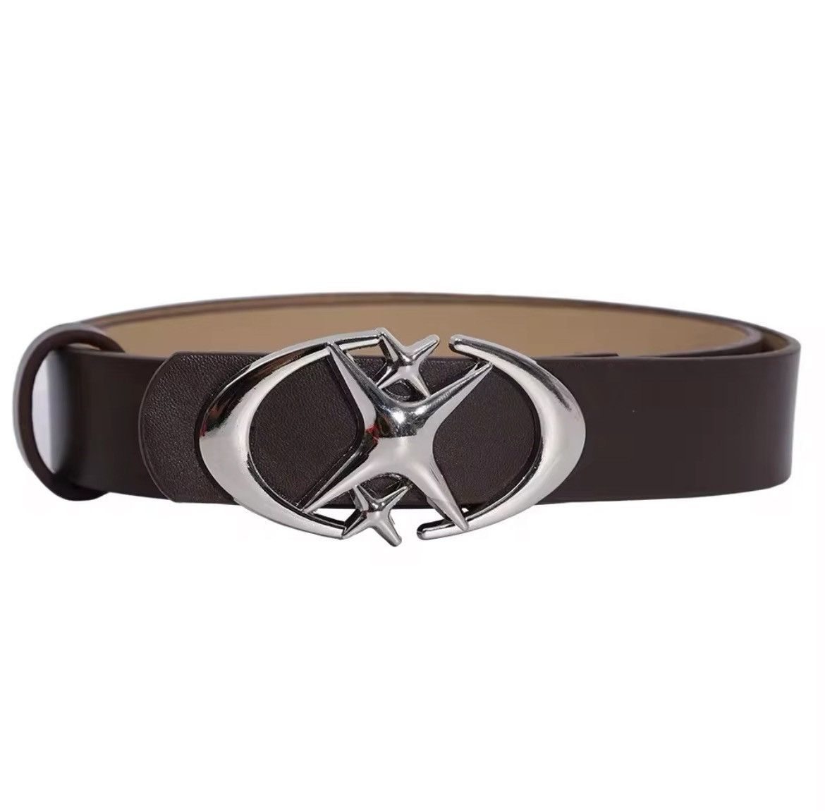 Japanese Brand × Vintage Brown Triple Star Belt Size 30 - 1 Thumbnail