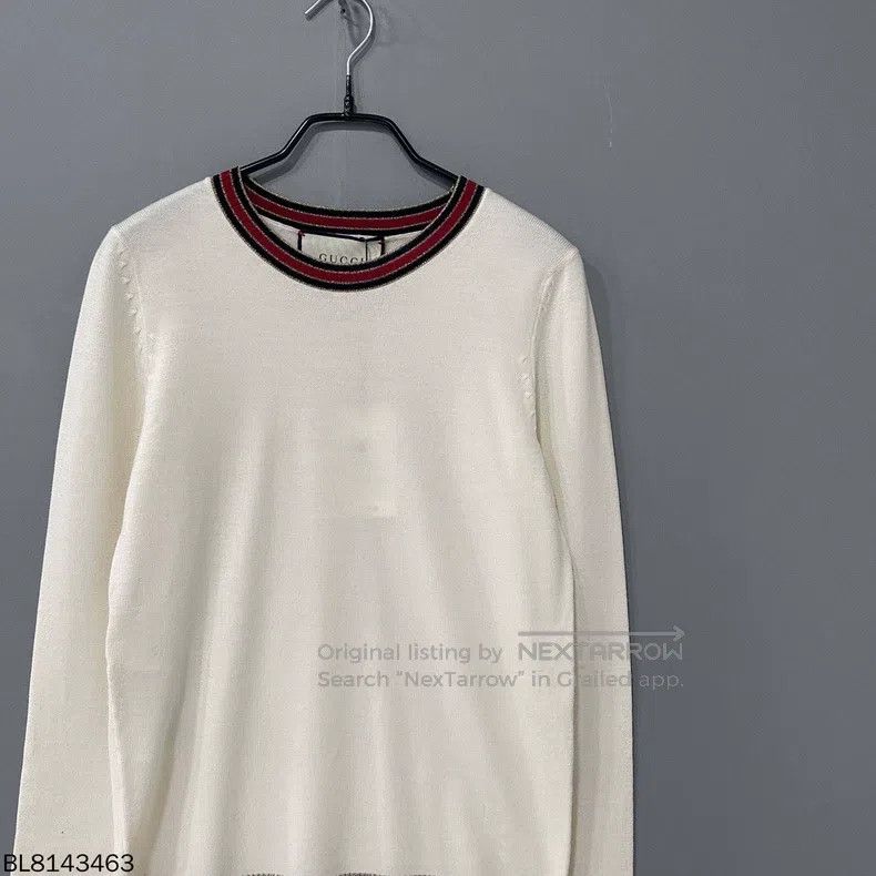 Gucci Gucci Beige striped knitwear sweater Size S / US 4 / IT 40 - 4 Thumbnail