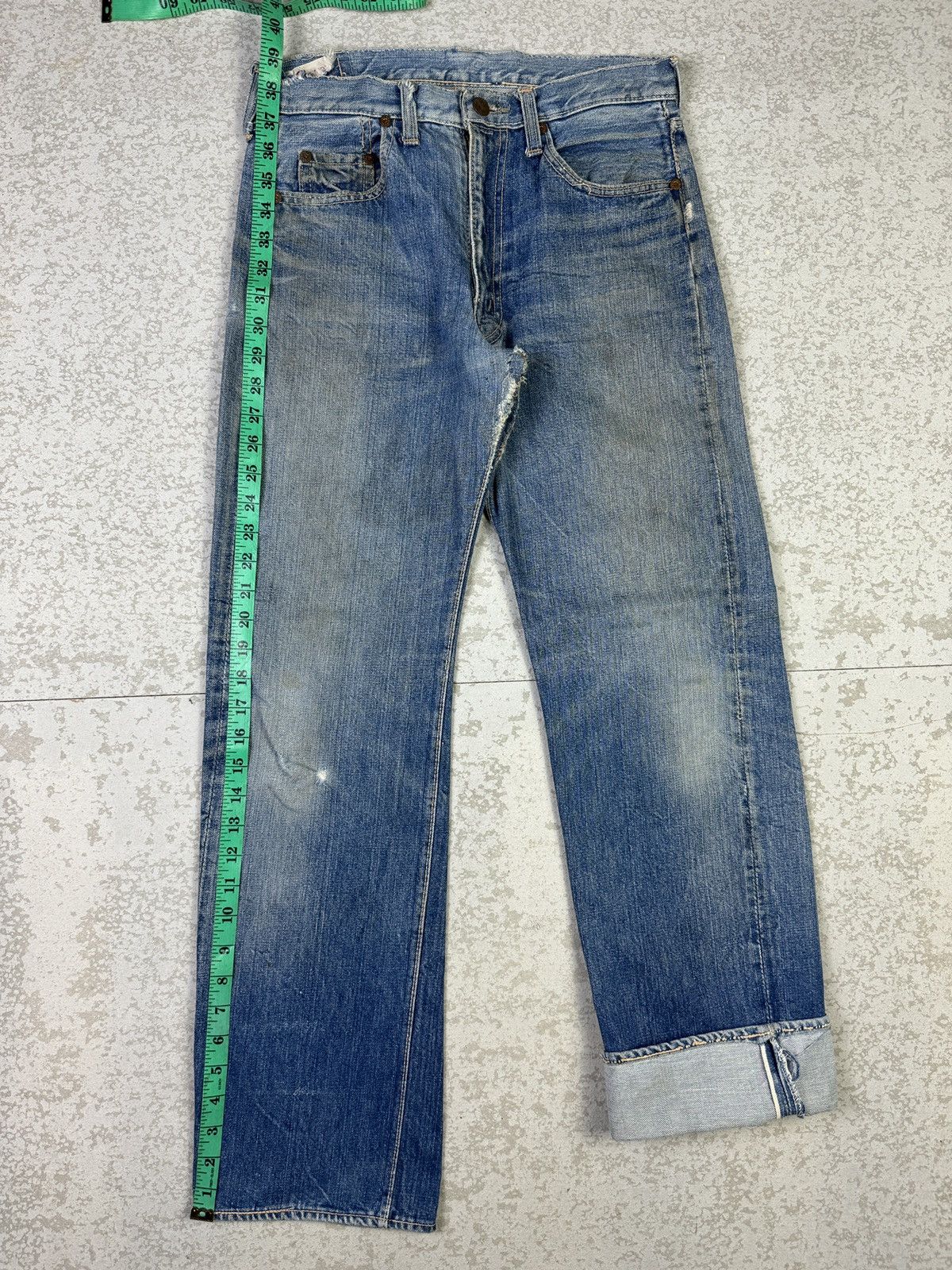Vintage Rare💥Vintage 80/90s Canton Selvedge Distressed Denim Size US 29 - 12 Thumbnail