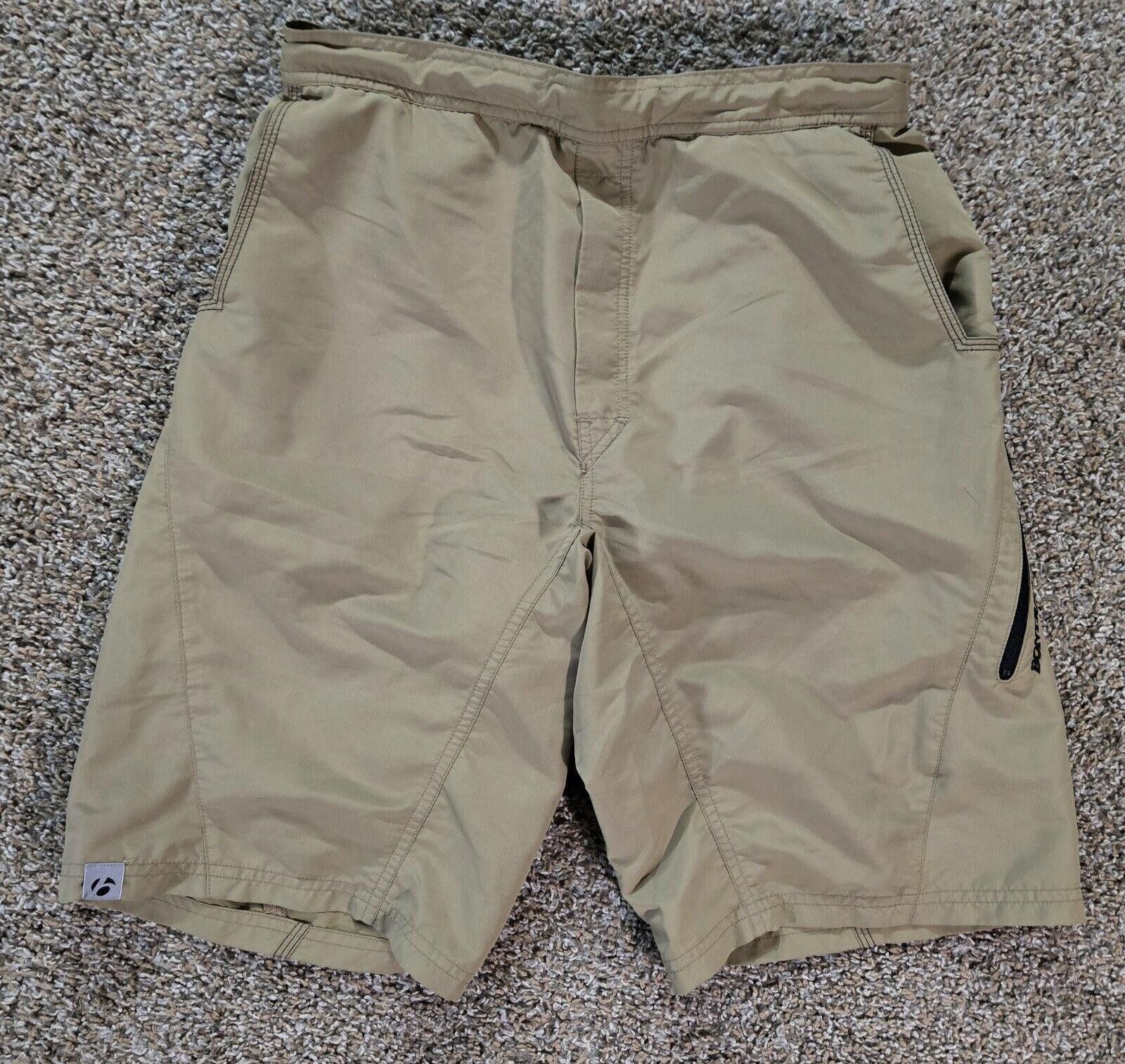 Designer Tan Bontrager Padded Bicycle Shorts Size M Size ONE SIZE - 1 Thumbnail