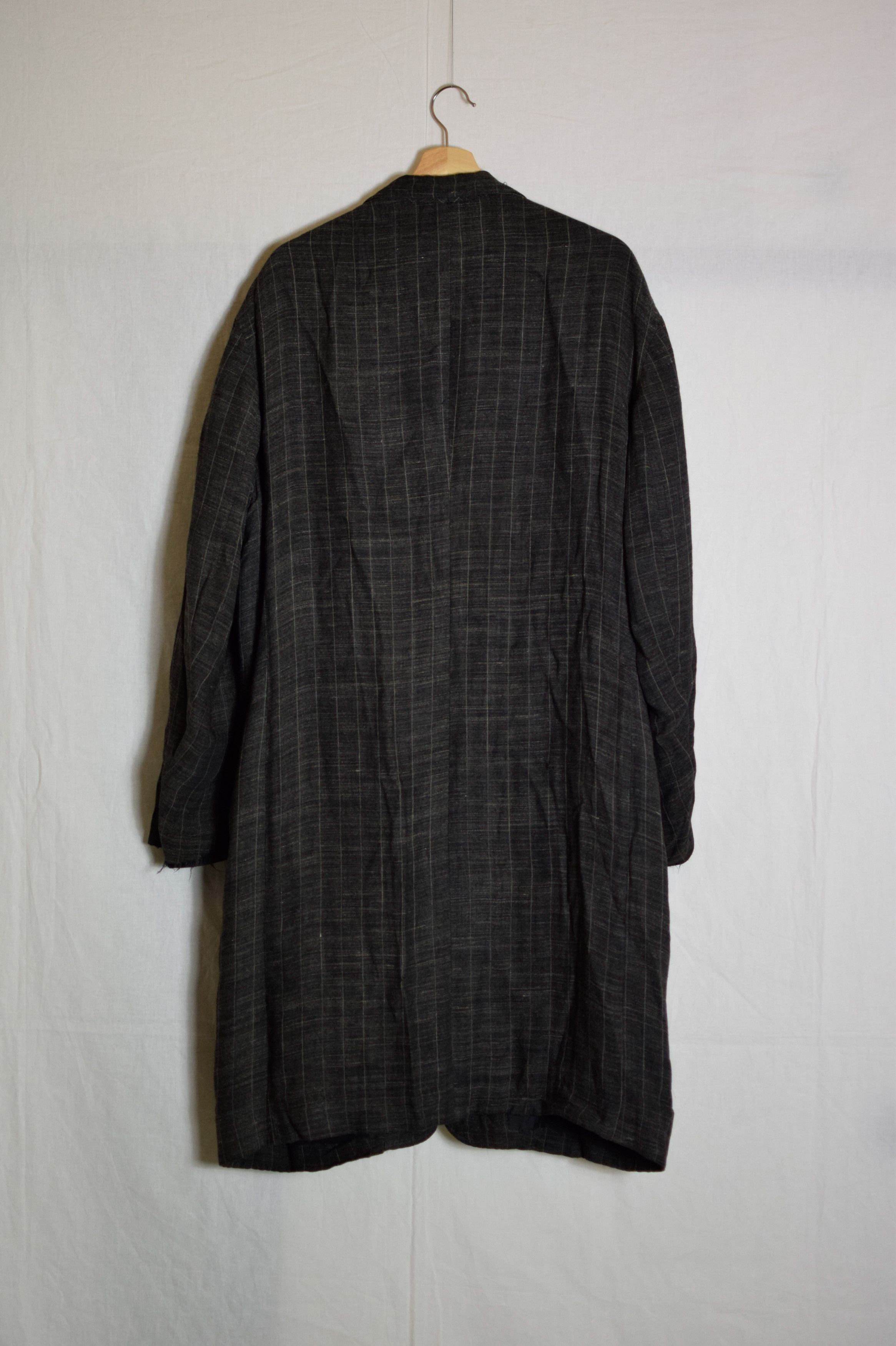 Yohji Yamamoto YYPH SS98 Linen Check Coat - HJ-J48-233 Size US L / EU 52-54 / 3 - 3 Thumbnail