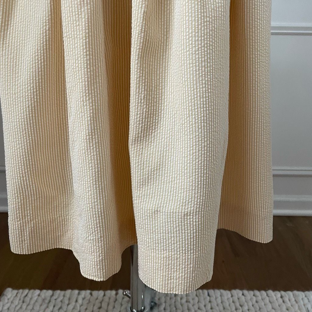Vintage Vintage 50s Yellow Seersucker Stripe Blouse Skirt Outfit Mix Size XS / US 0-2 / IT 36-38 - 4 Thumbnail