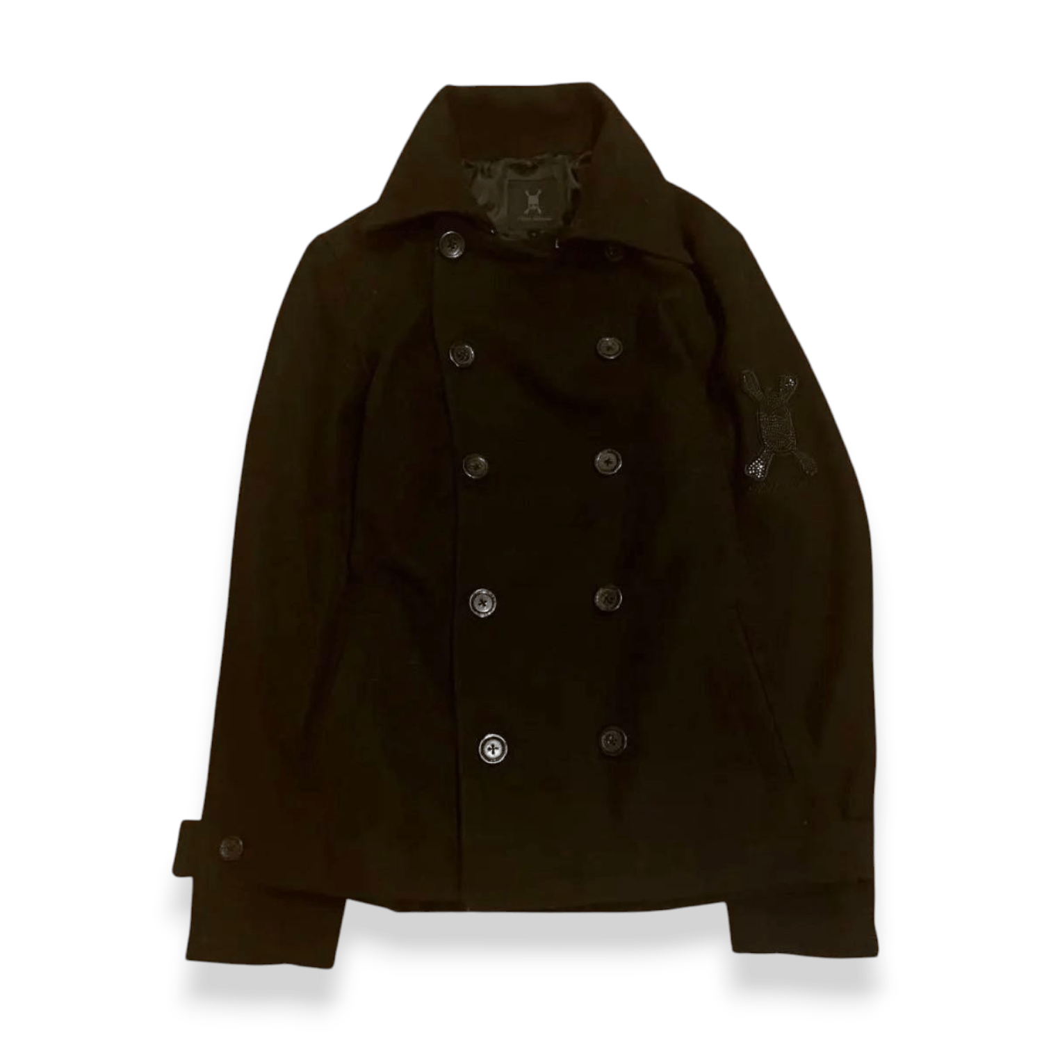 Roen roen skull napoleon black pea coat Size US L / EU 52-54 / 3 - 1 Thumbnail