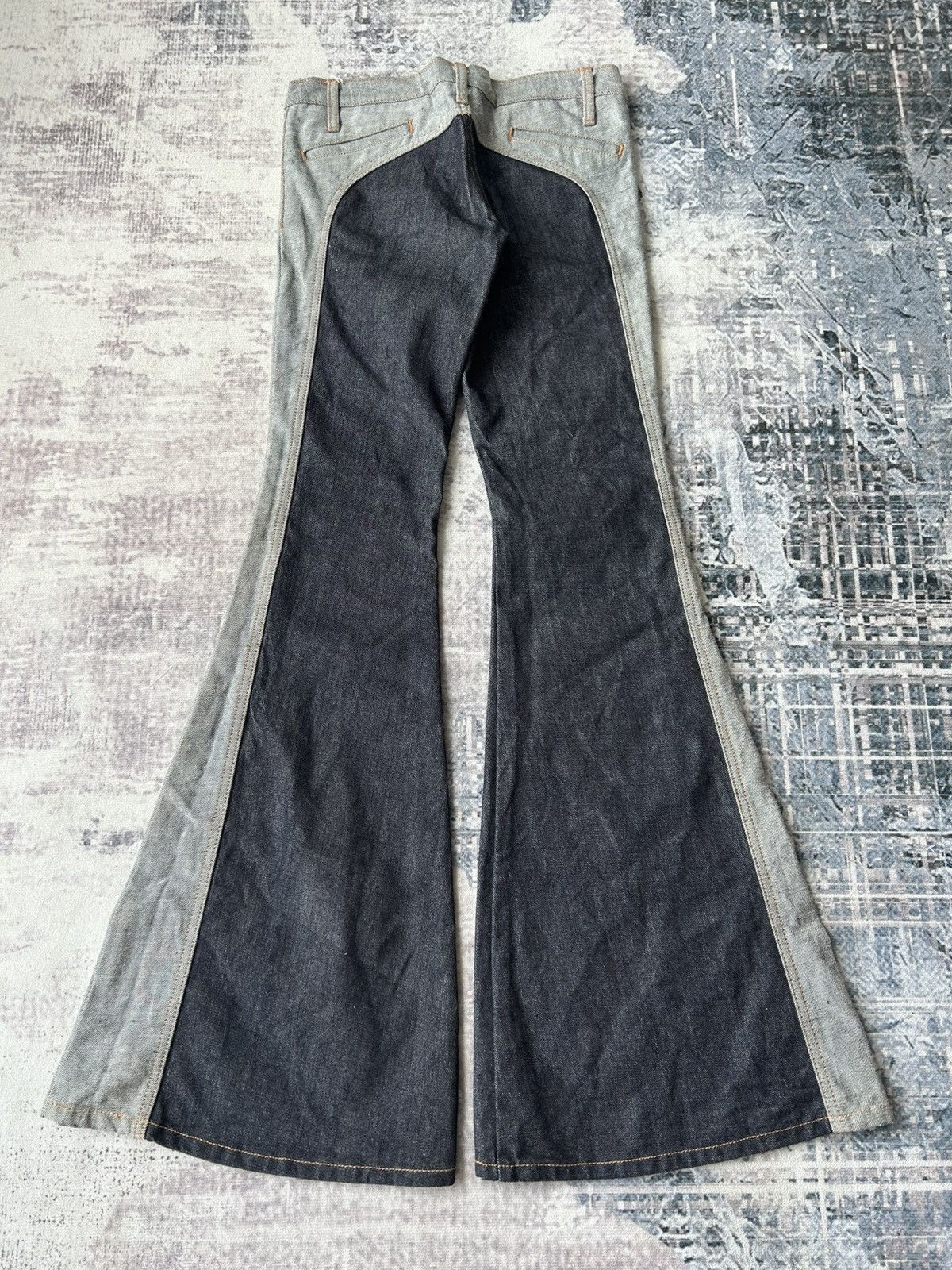 Japanese Brand Super Flared Rockstar Punk Jeans Size US 28 / EU 44 - 9 Thumbnail