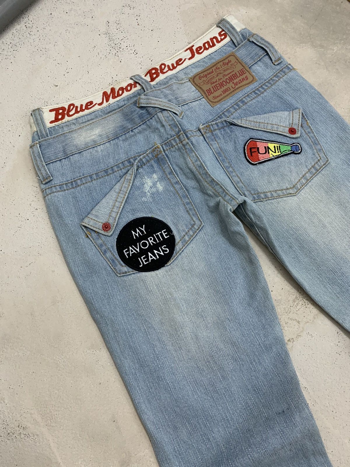 Hysteric Glamour Blue Moon Blue Double Waist Fun Patch Surf Style Clone Size US 27 - 9 Thumbnail