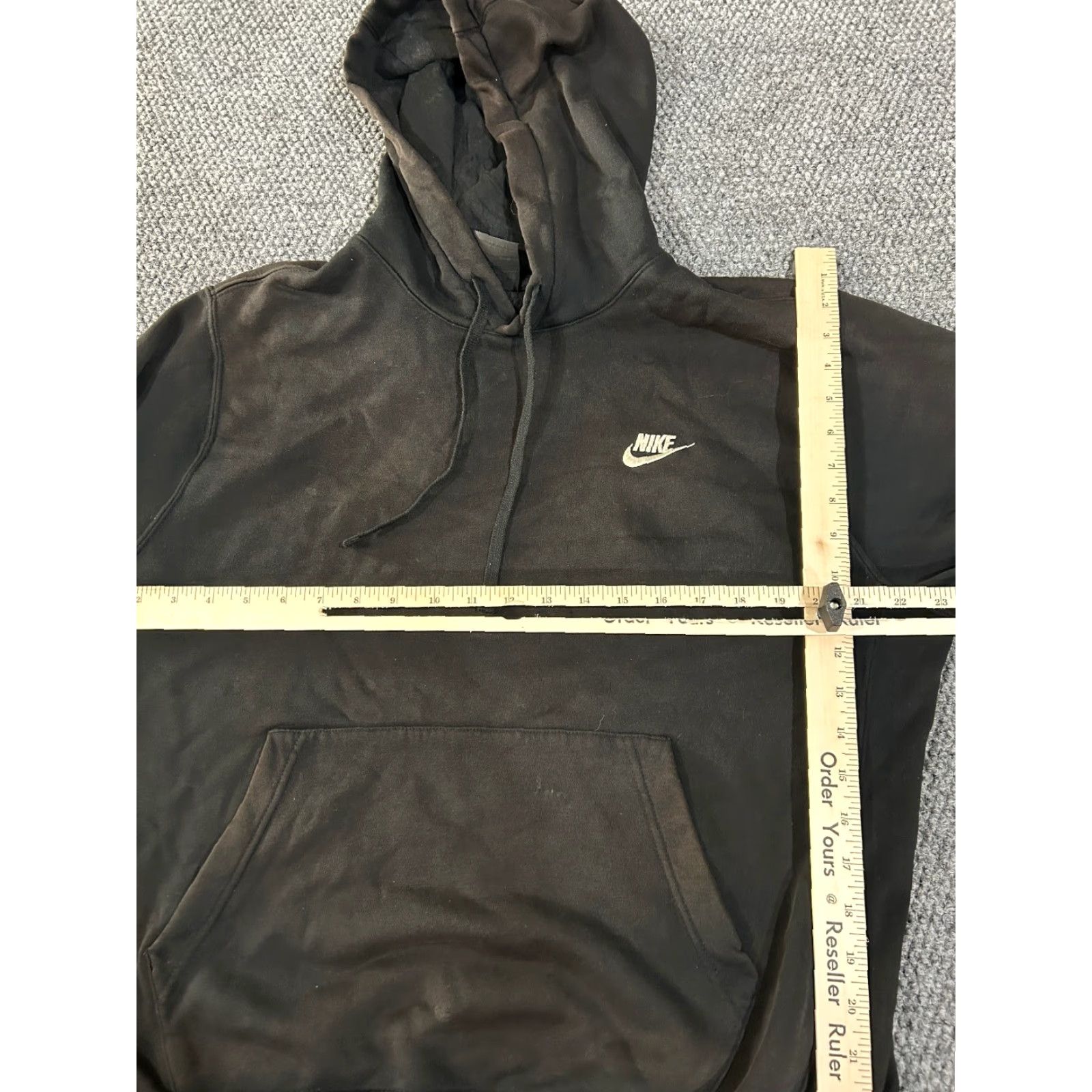 Nike Nike Hoodie Mens M Black Swoosh Logo Hooded Pullover Crew Neck Sweatshirt Graphic Print Pockets Sports Nike Sportswear Regular Fit Size US M / EU 48-50 / 2 - 3 Thumbnail